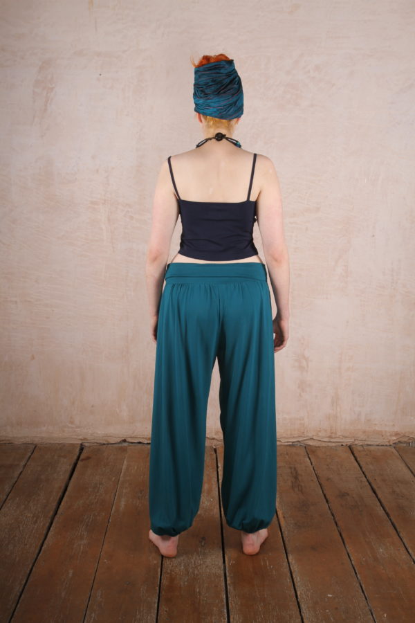 Bubble Trousers Organic Cotton Lycra- Kingfisher Blue - Image 11