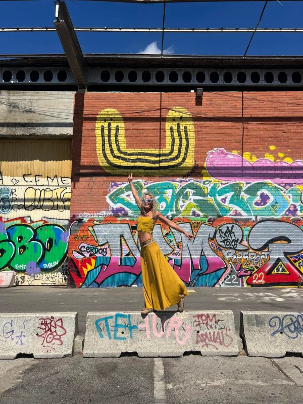 AMBIKA A-LINE MAXI SKIRT COTTON LYCRA Mustard