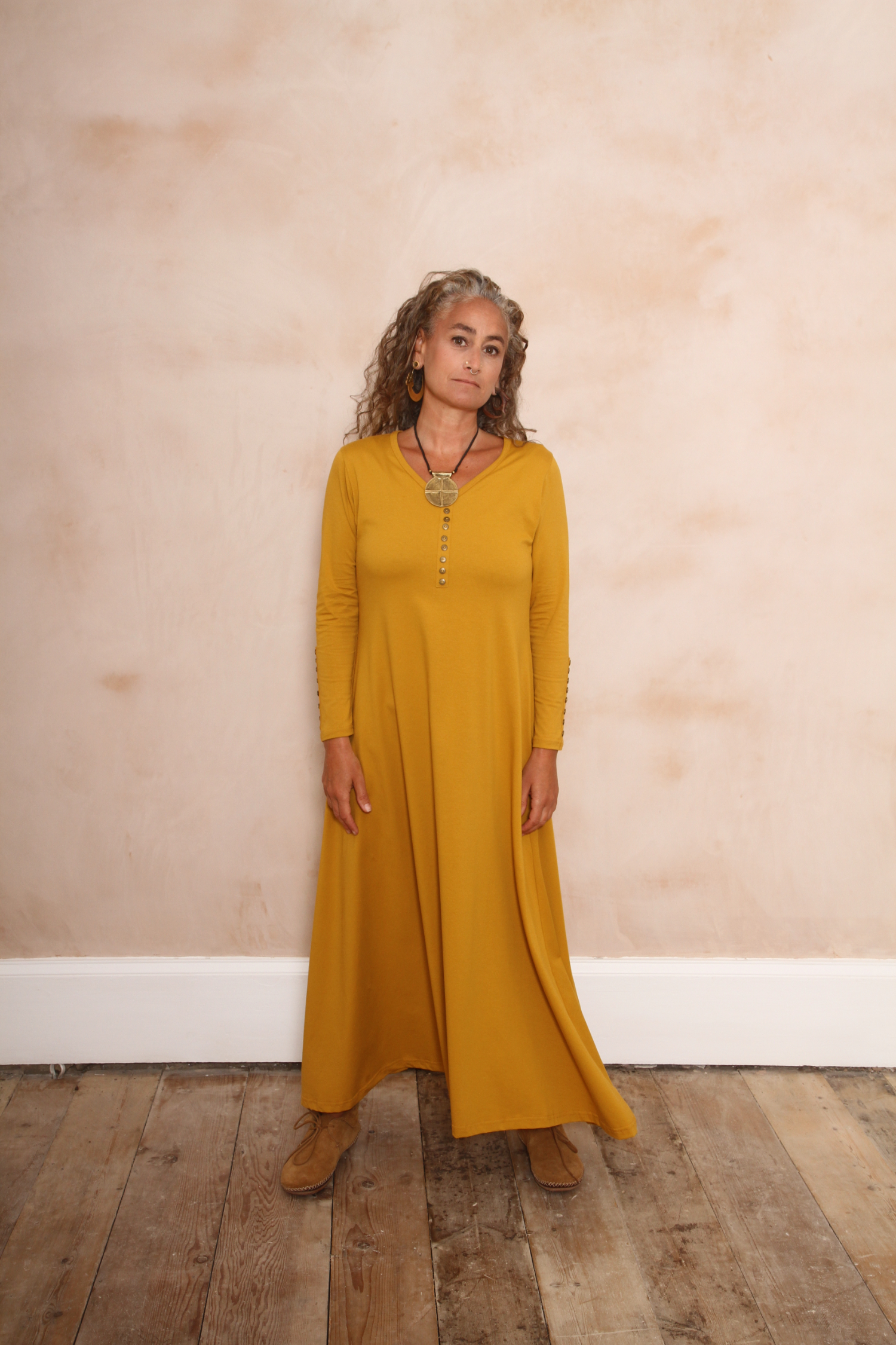 Maxi mustard clearance dress