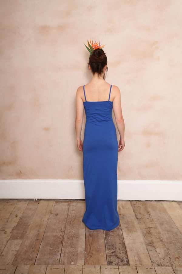 Viva Cotton Lycra Maxi dress Cornflower Blue - Image 9