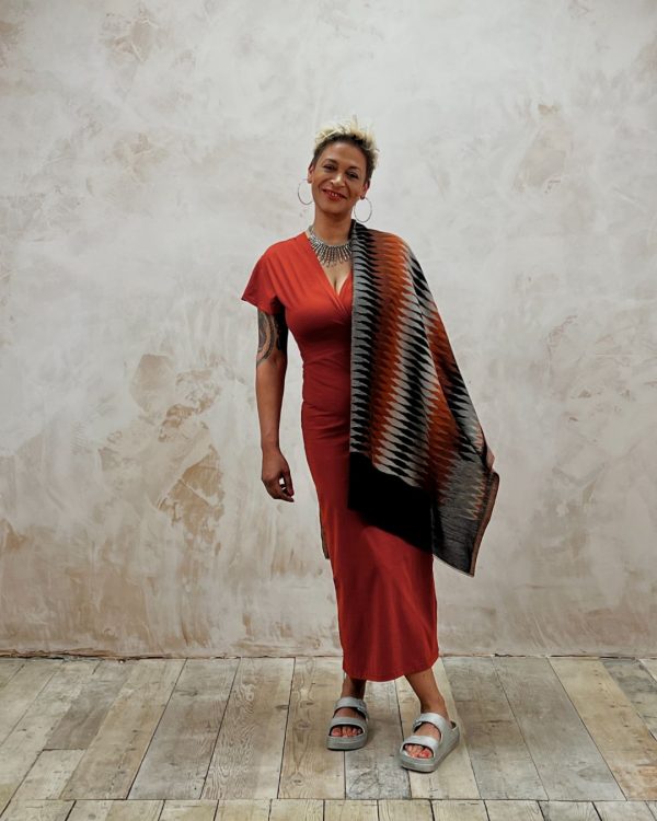 Amelie Cotton Lycra Maxi Dress Paprika