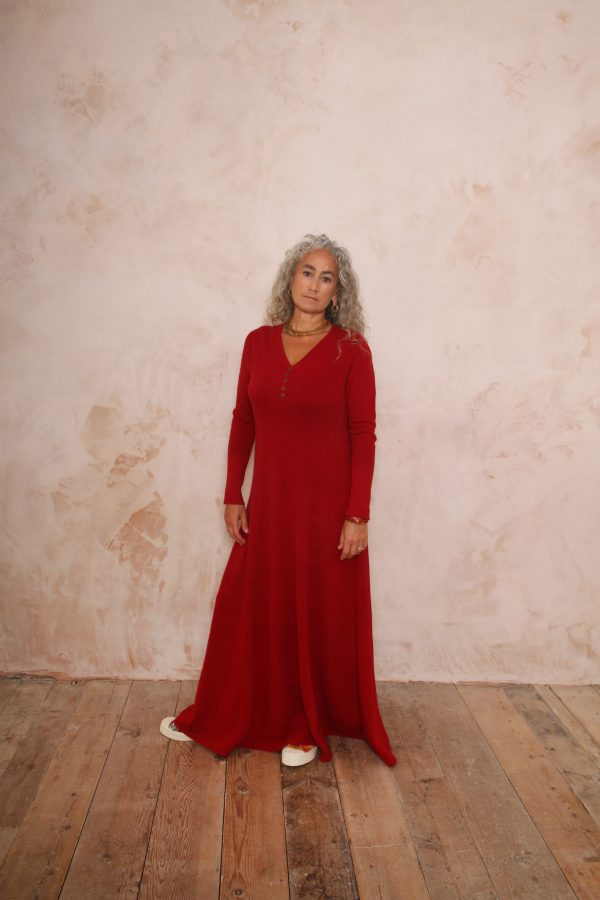 RHIANNON A-LINE MAXI DRESS PURE LAMBSWOOL PREORDER - Image 14