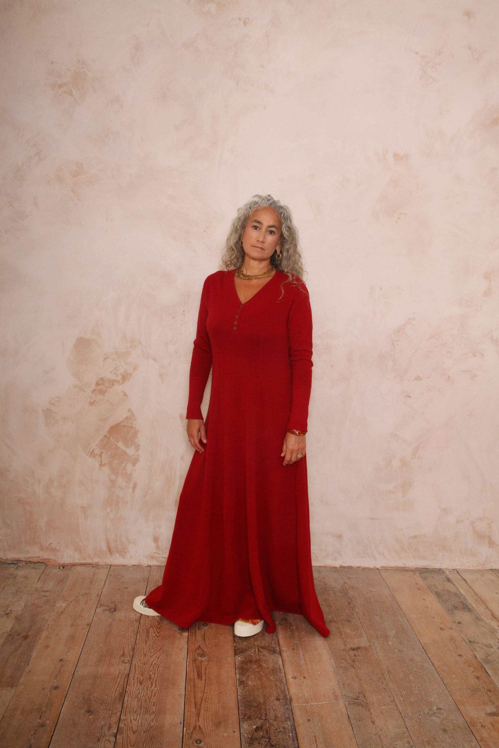 RHIANNON A-LINE MAXI DRESS PURE LAMBSWOOL PREORDER - Image 14