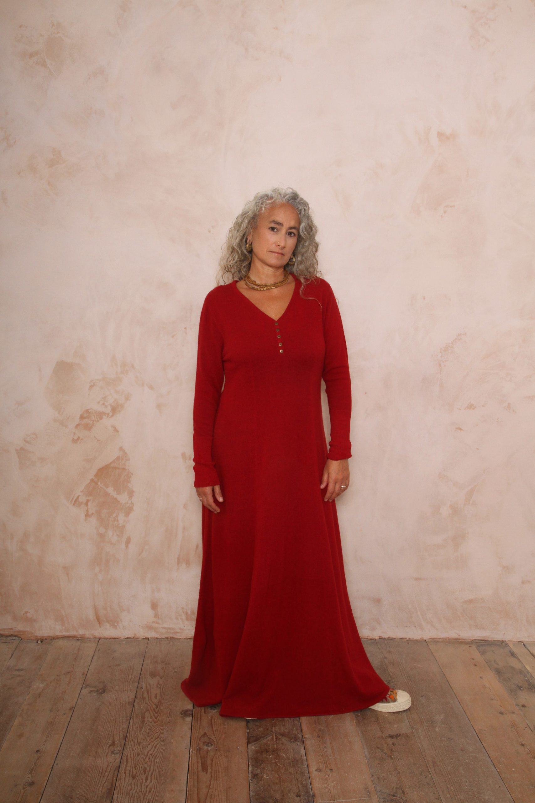 RHIANNON A-LINE MAXI DRESS PURE LAMBSWOOL PREORDER - Image 16