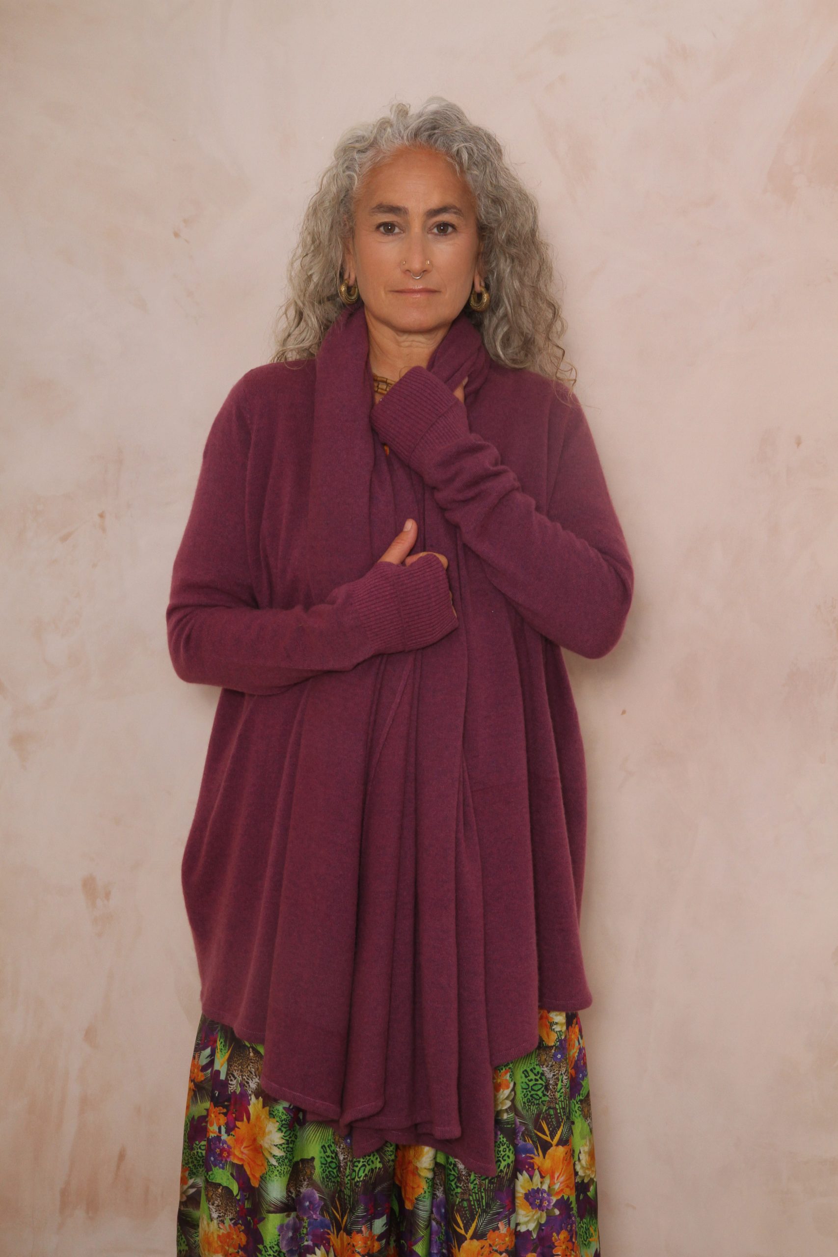 TARA SHAWL NECK CARDIGAN WITH OBI BELT PURE LAMBSWOOL PREORDER - Image 8