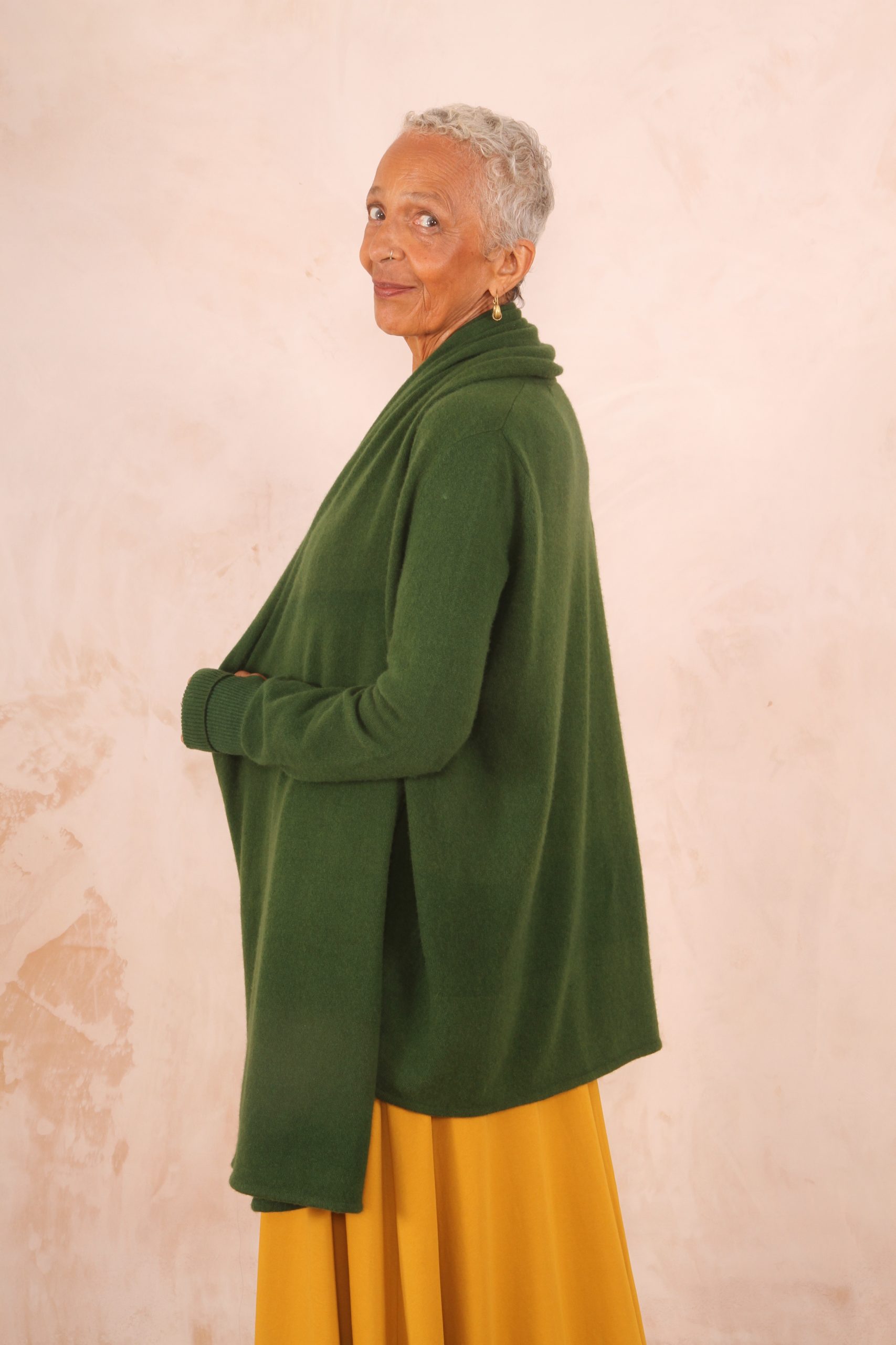 TARA SHAWL NECK CARDIGAN WITH OBI BELT PURE LAMBSWOOL PREORDER - Image 12