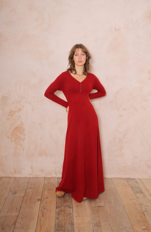 RHIANNON A-LINE MAXI DRESS PURE LAMBSWOOL PREORDER