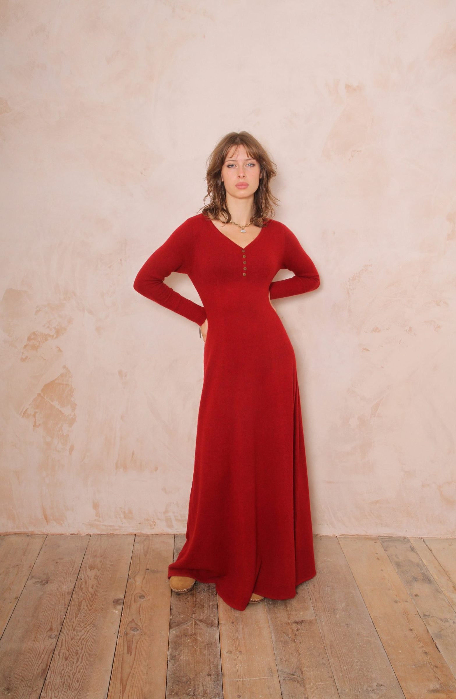 RHIANNON A-LINE MAXI DRESS PURE LAMBSWOOL PREORDER