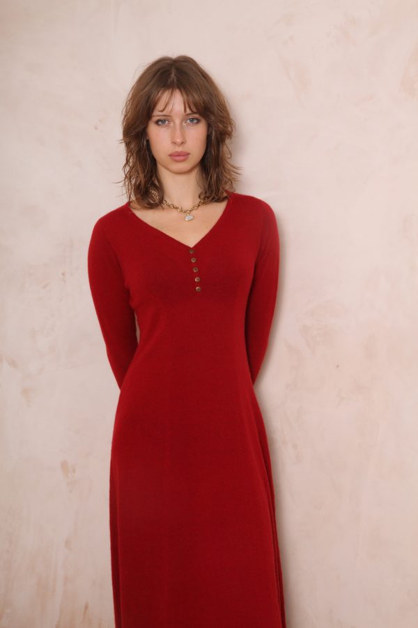 RHIANNON A-LINE MAXI DRESS PURE LAMBSWOOL PREORDER - Image 7