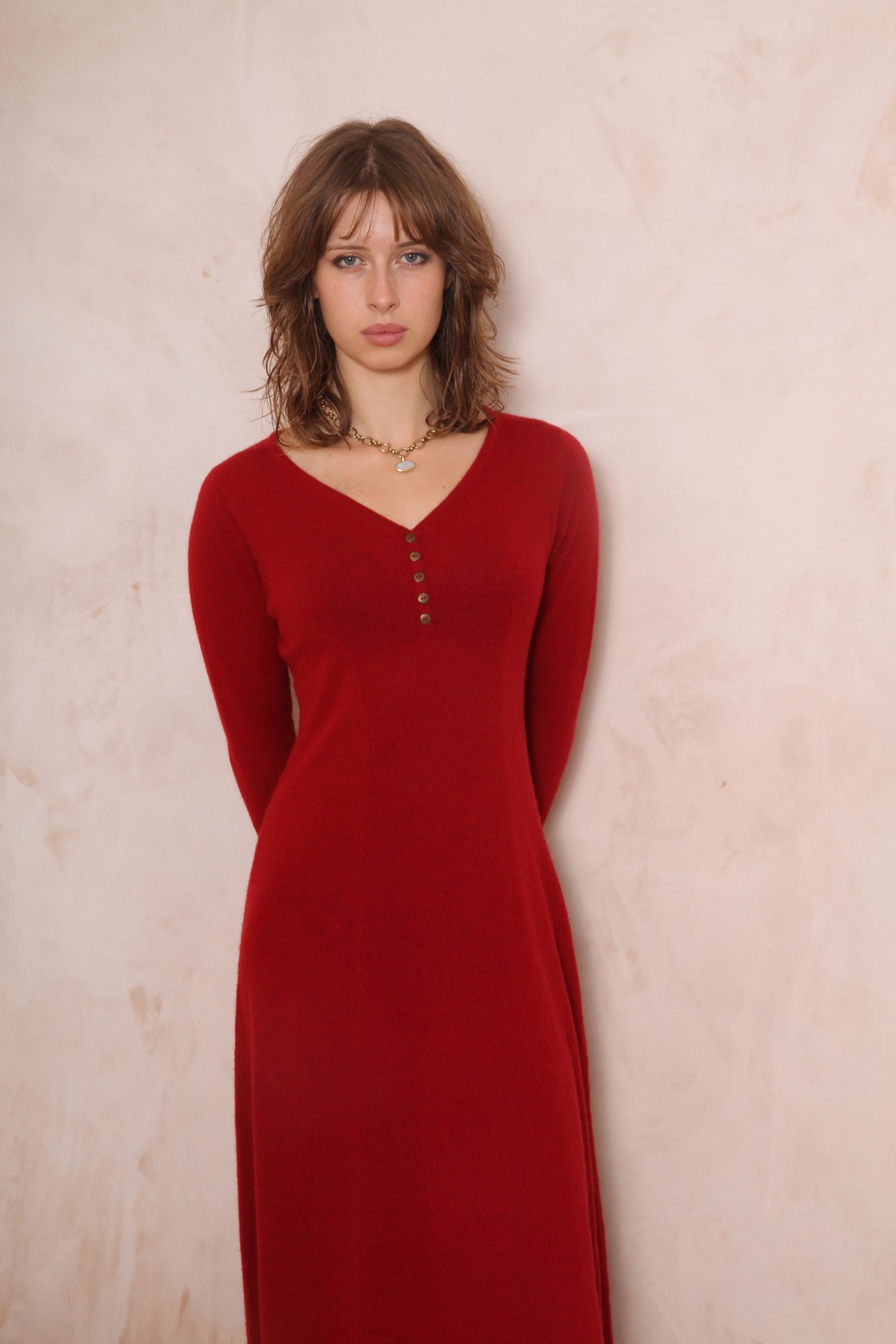 RHIANNON A-LINE MAXI DRESS PURE LAMBSWOOL PREORDER - Image 7