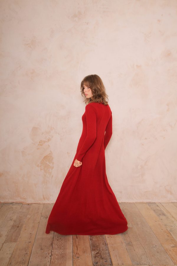 RHIANNON A-LINE MAXI DRESS PURE LAMBSWOOL PREORDER - Image 10