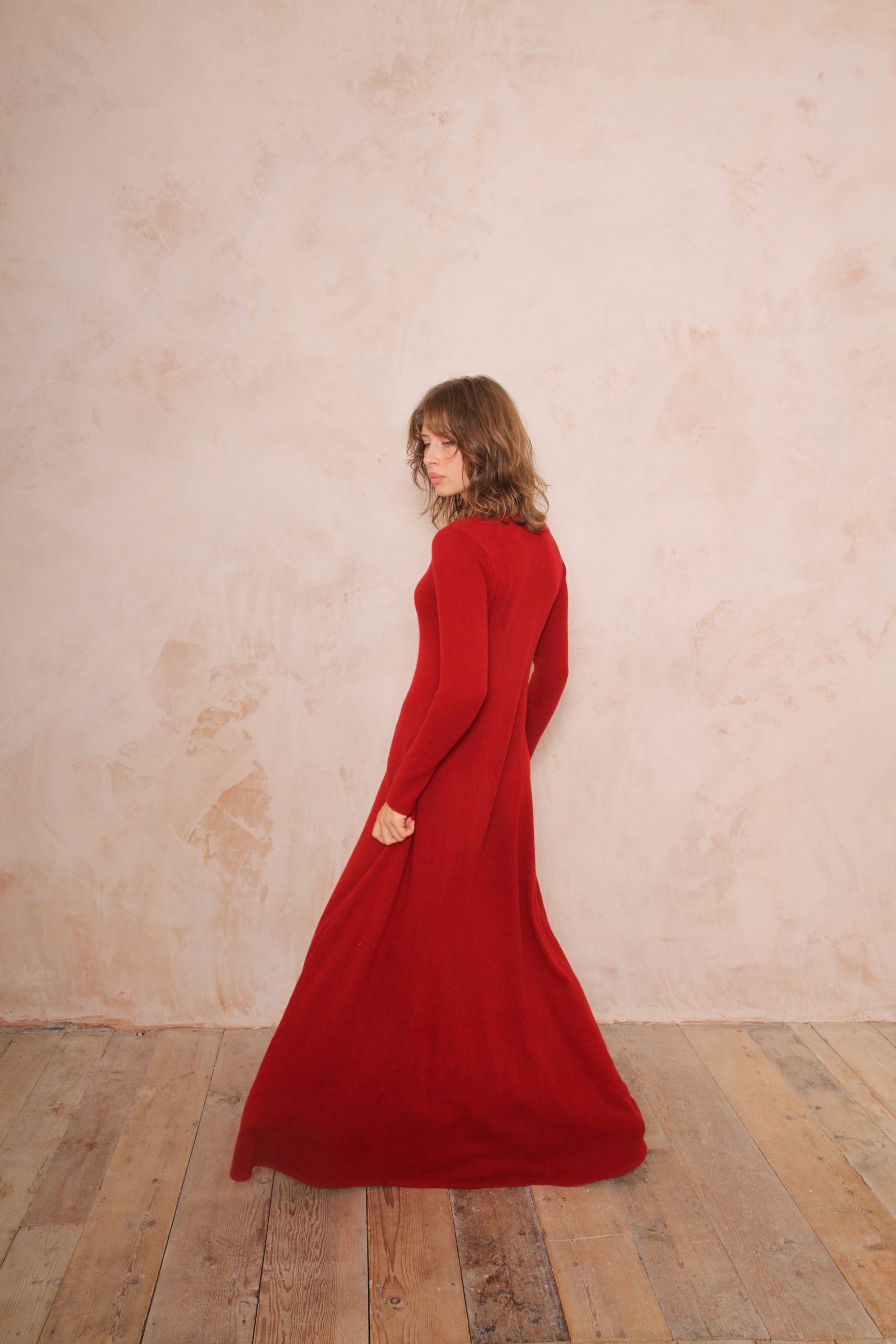 RHIANNON A-LINE MAXI DRESS PURE LAMBSWOOL PREORDER - Image 10