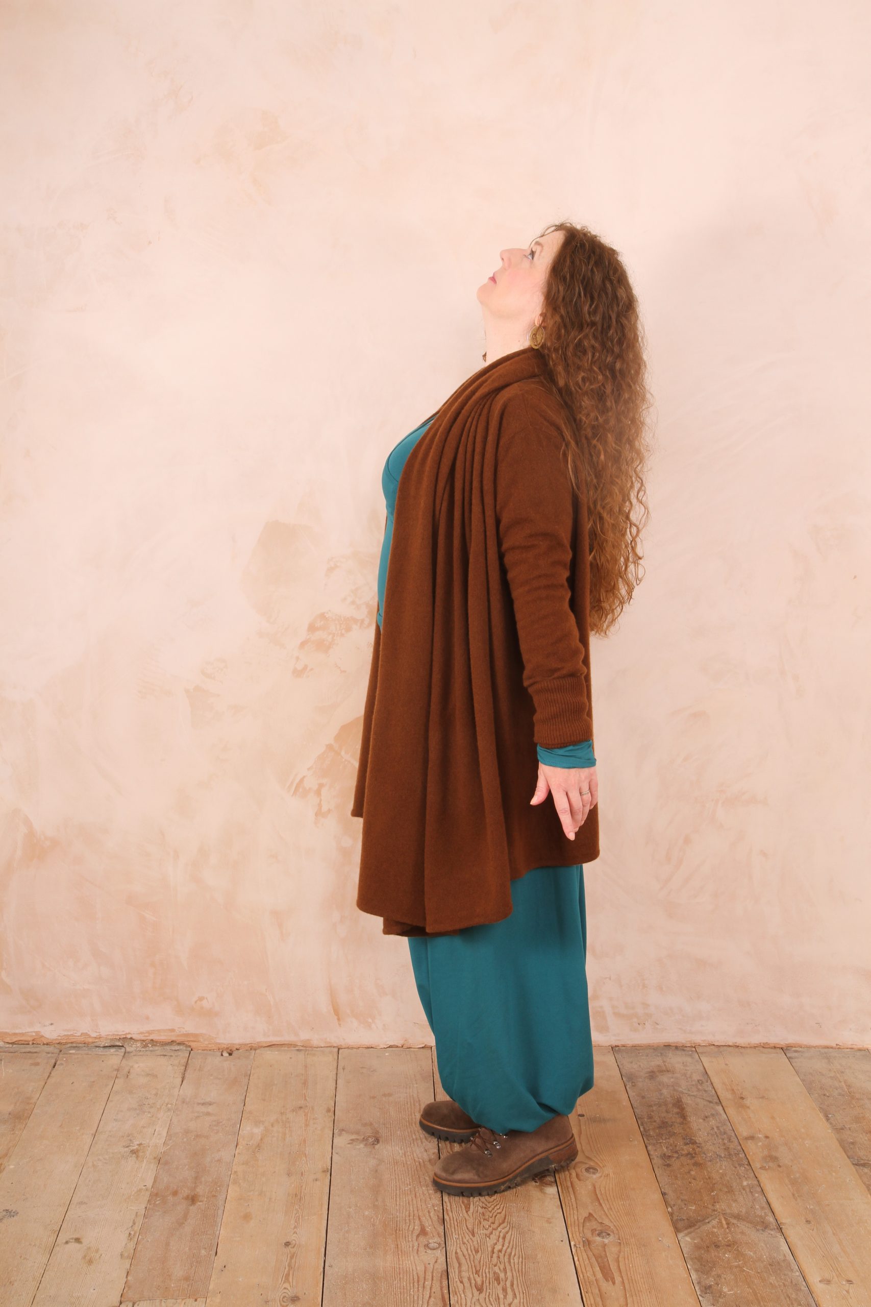 TARA SHAWL NECK CARDIGAN WITH OBI BELT PURE LAMBSWOOL  PREORDER - Image 4