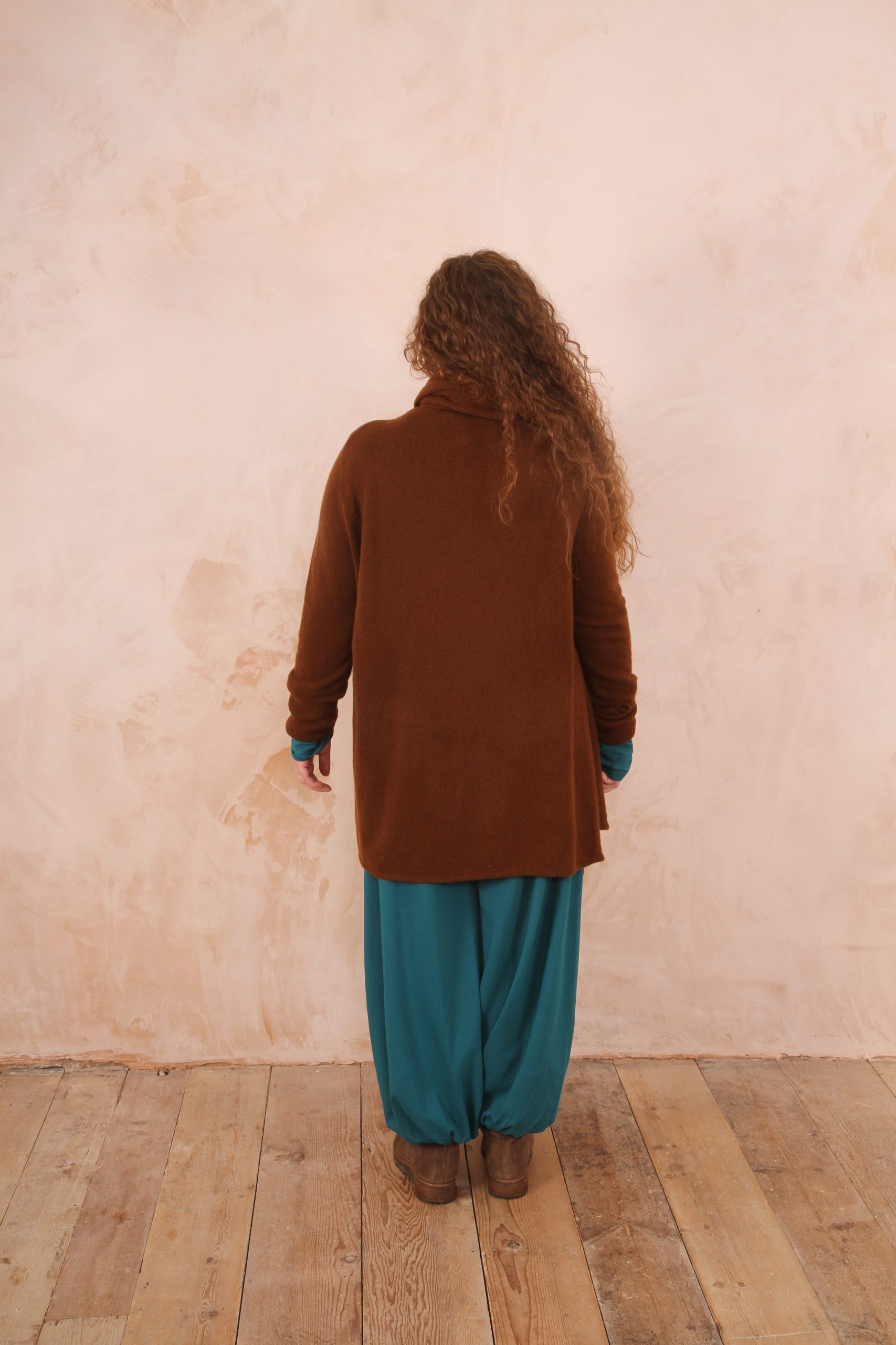 TARA SHAWL NECK CARDIGAN WITH OBI BELT PURE LAMBSWOOL  PREORDER - Image 8