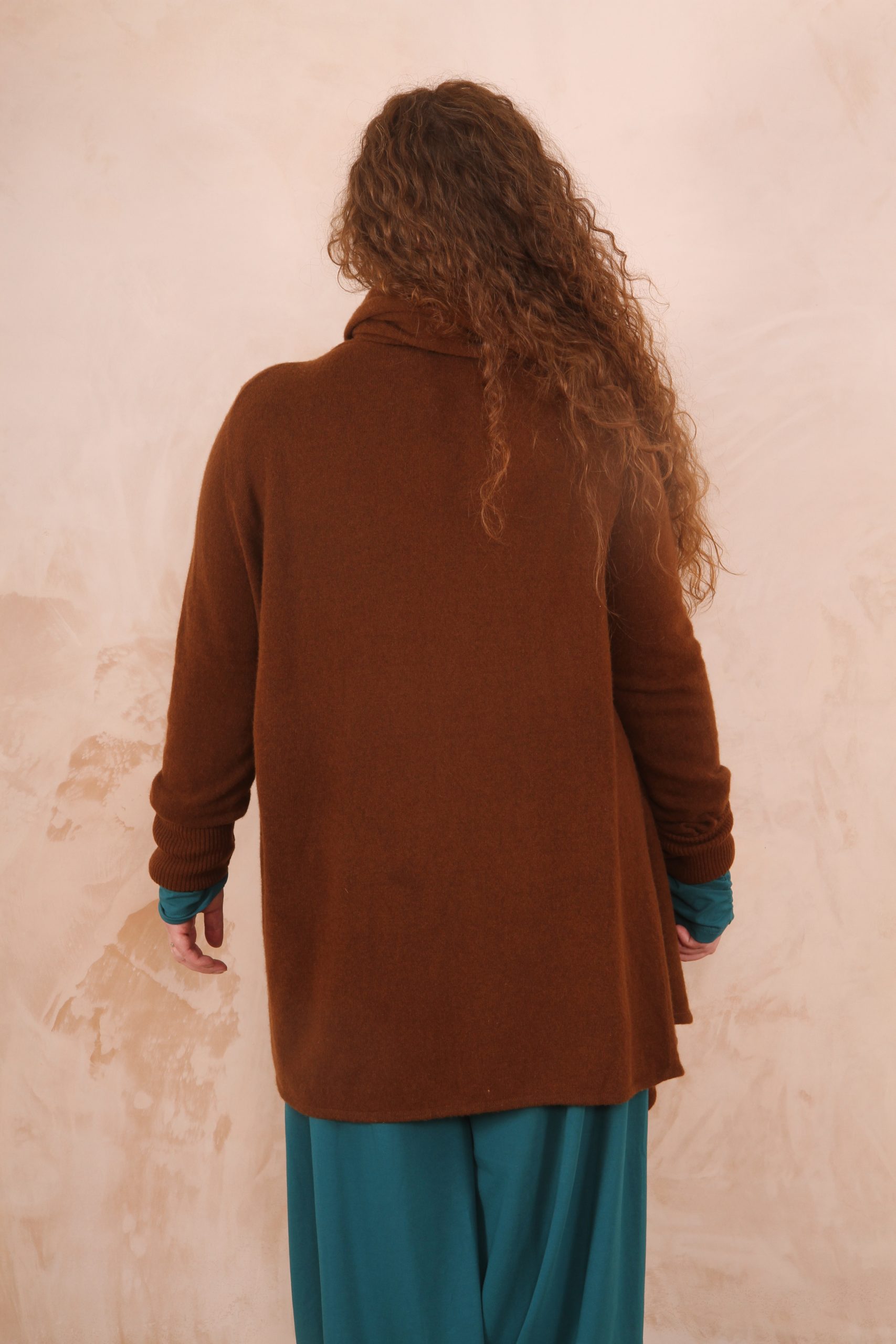 TARA SHAWL NECK CARDIGAN WITH OBI BELT PURE LAMBSWOOL  PREORDER - Image 7