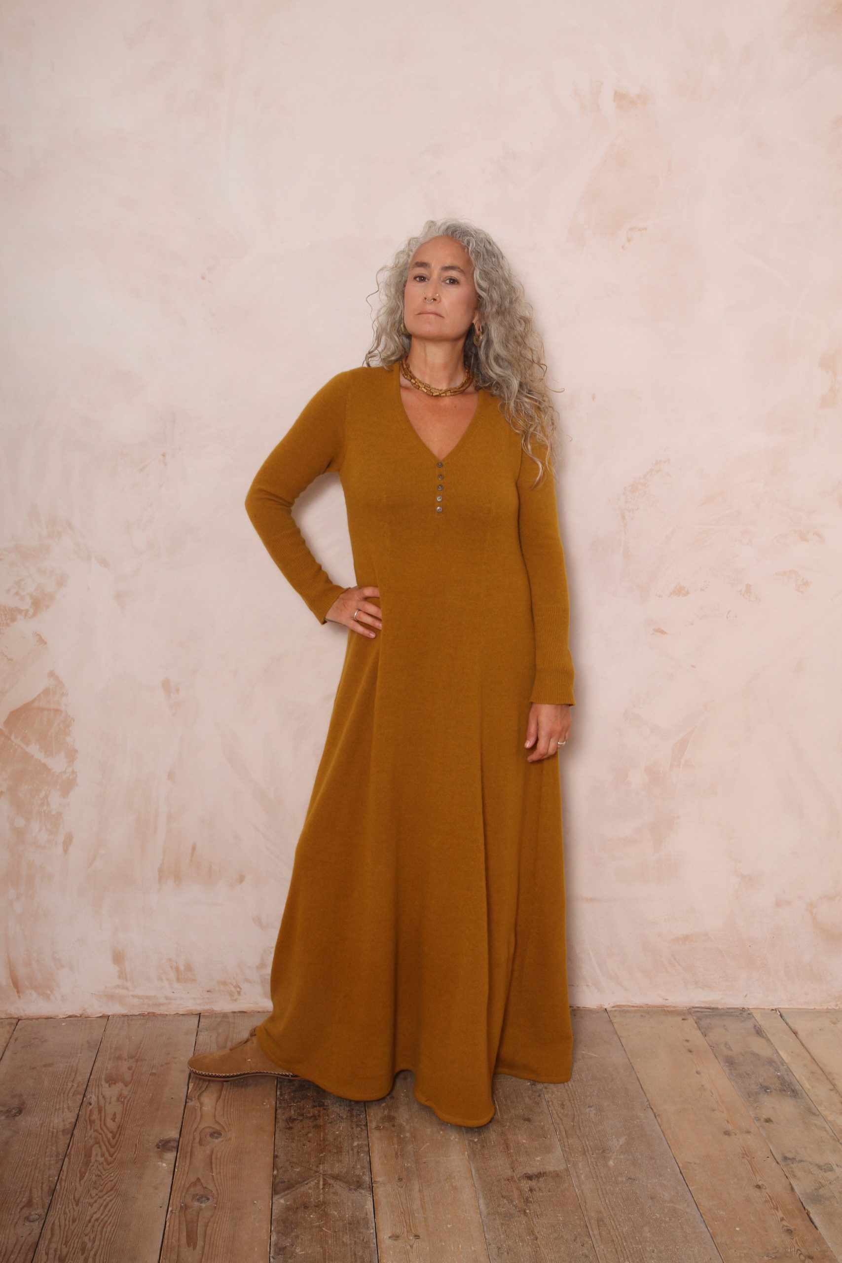 RHIANNON A-LINE MAXI DRESS PURE LAMBSWOOL PREORDER - Image 3