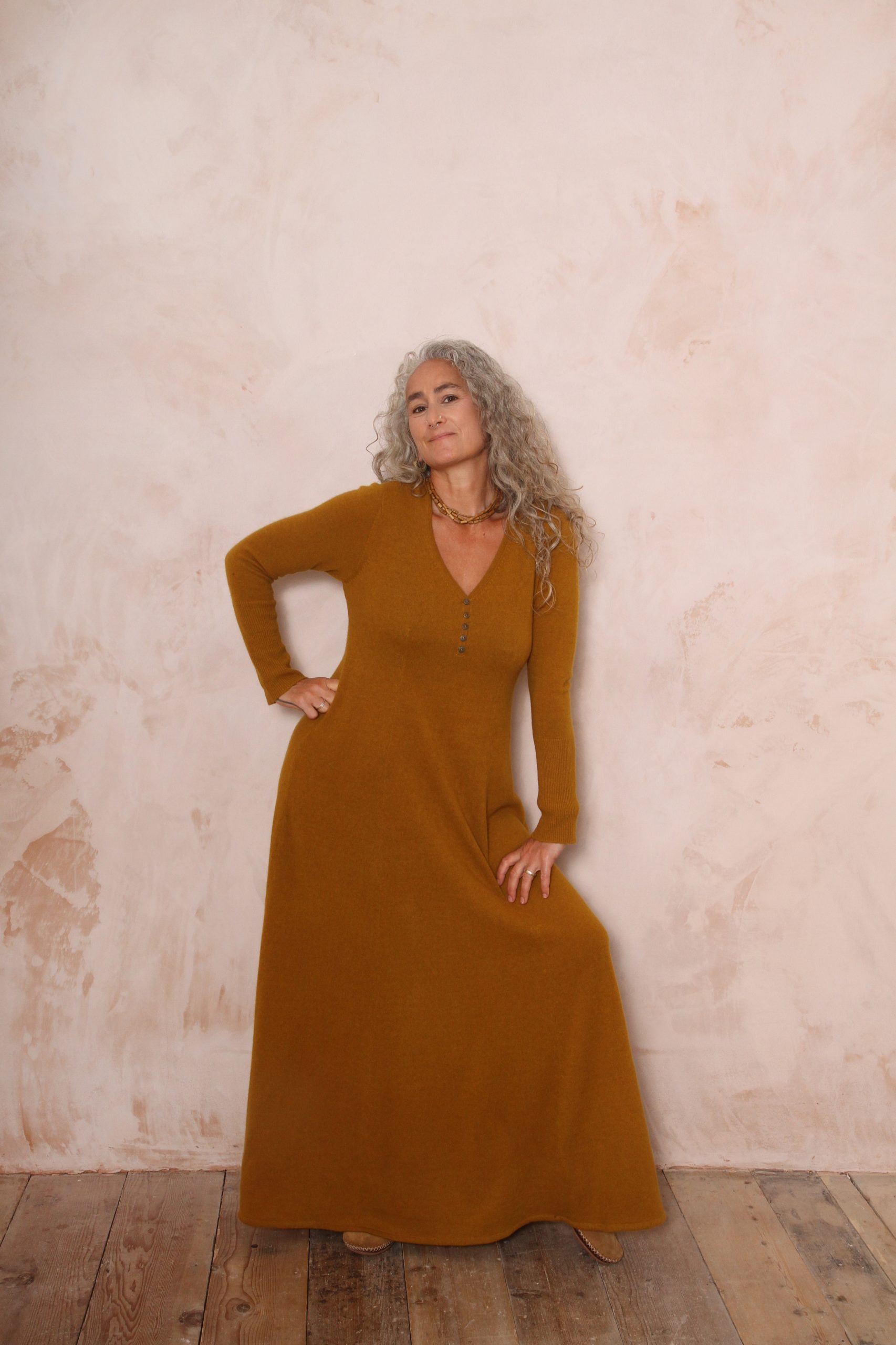 RHIANNON A-LINE MAXI DRESS PURE LAMBSWOOL PREORDER - Image 7