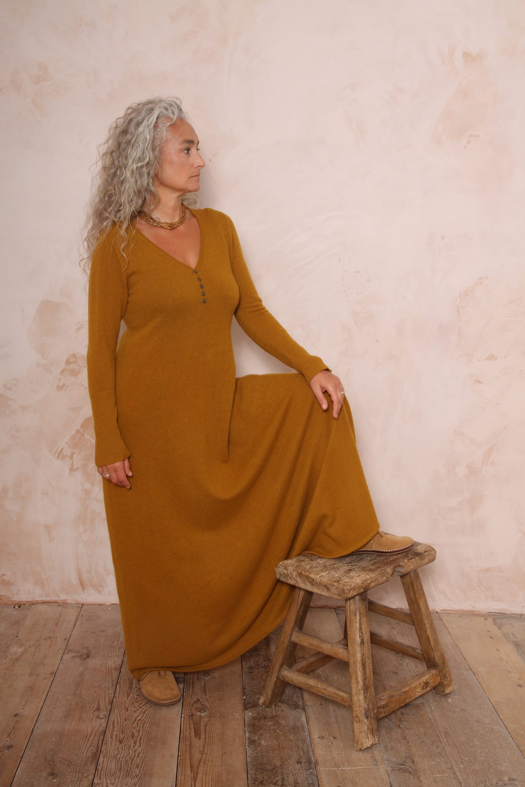 RHIANNON A-LINE MAXI DRESS PURE LAMBSWOOL PREORDER - Image 8