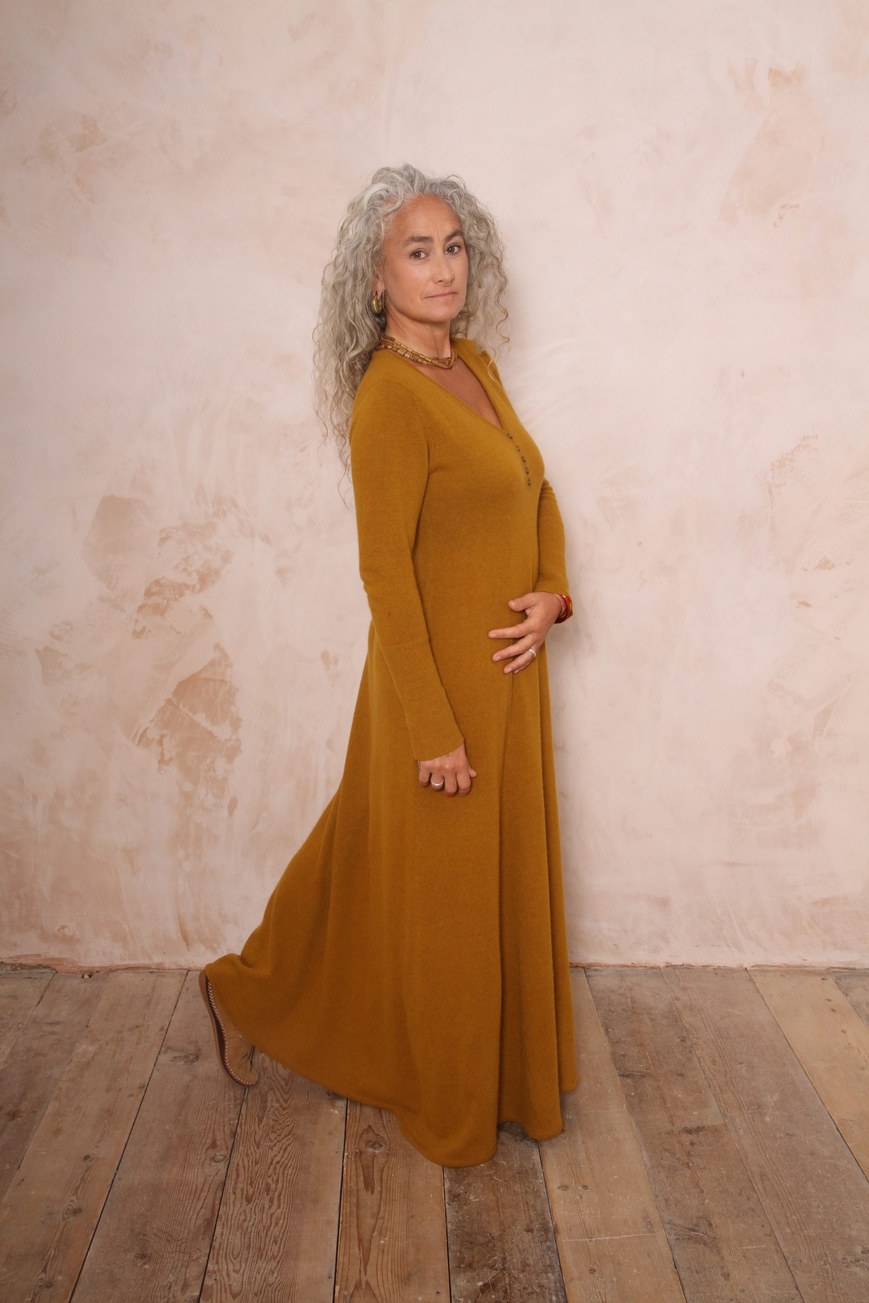 RHIANNON A-LINE MAXI DRESS PURE LAMBSWOOL PREORDER - Image 4
