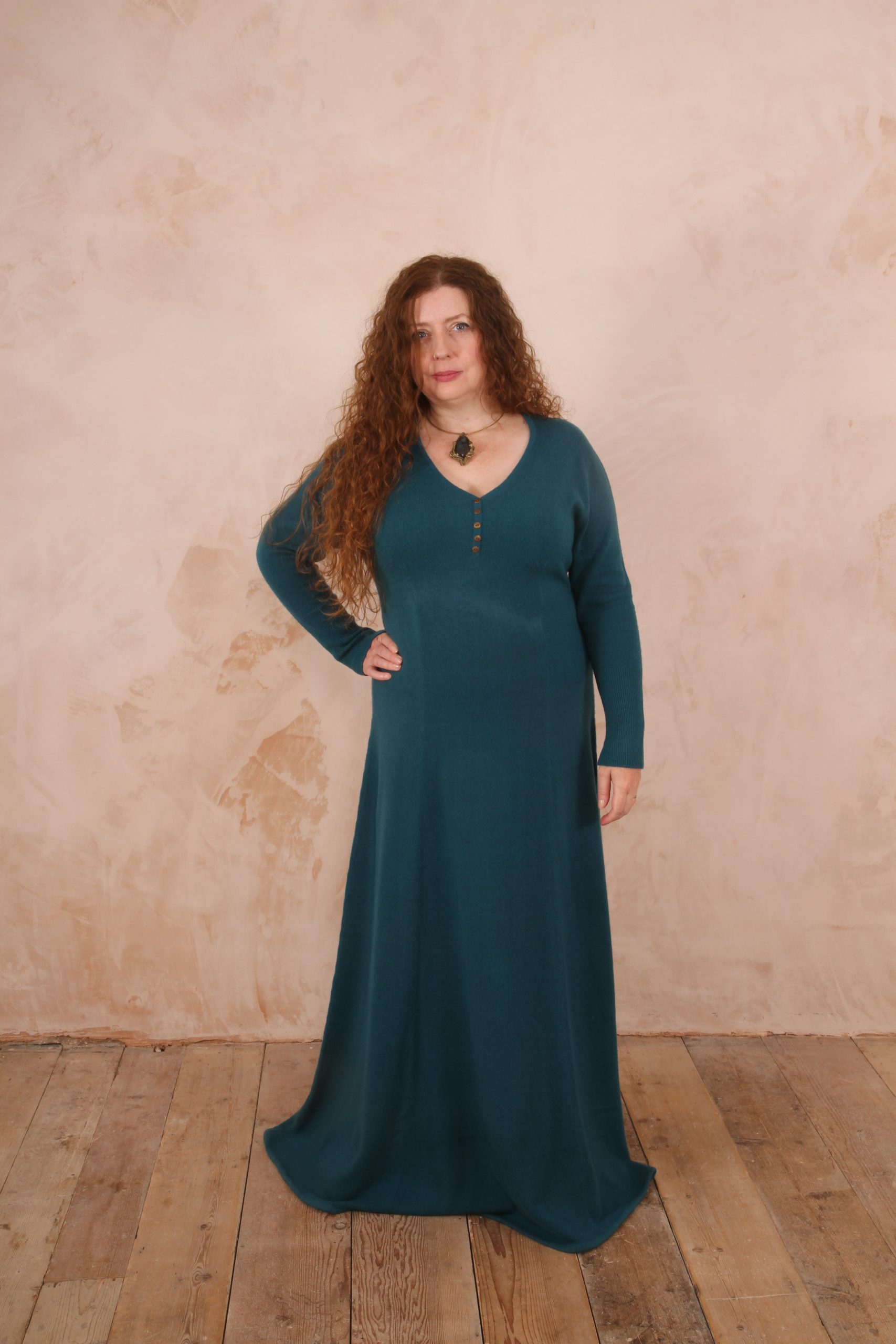 RHIANNON A-LINE MAXI DRESS PURE LAMBSWOOL PREORDER - Image 12