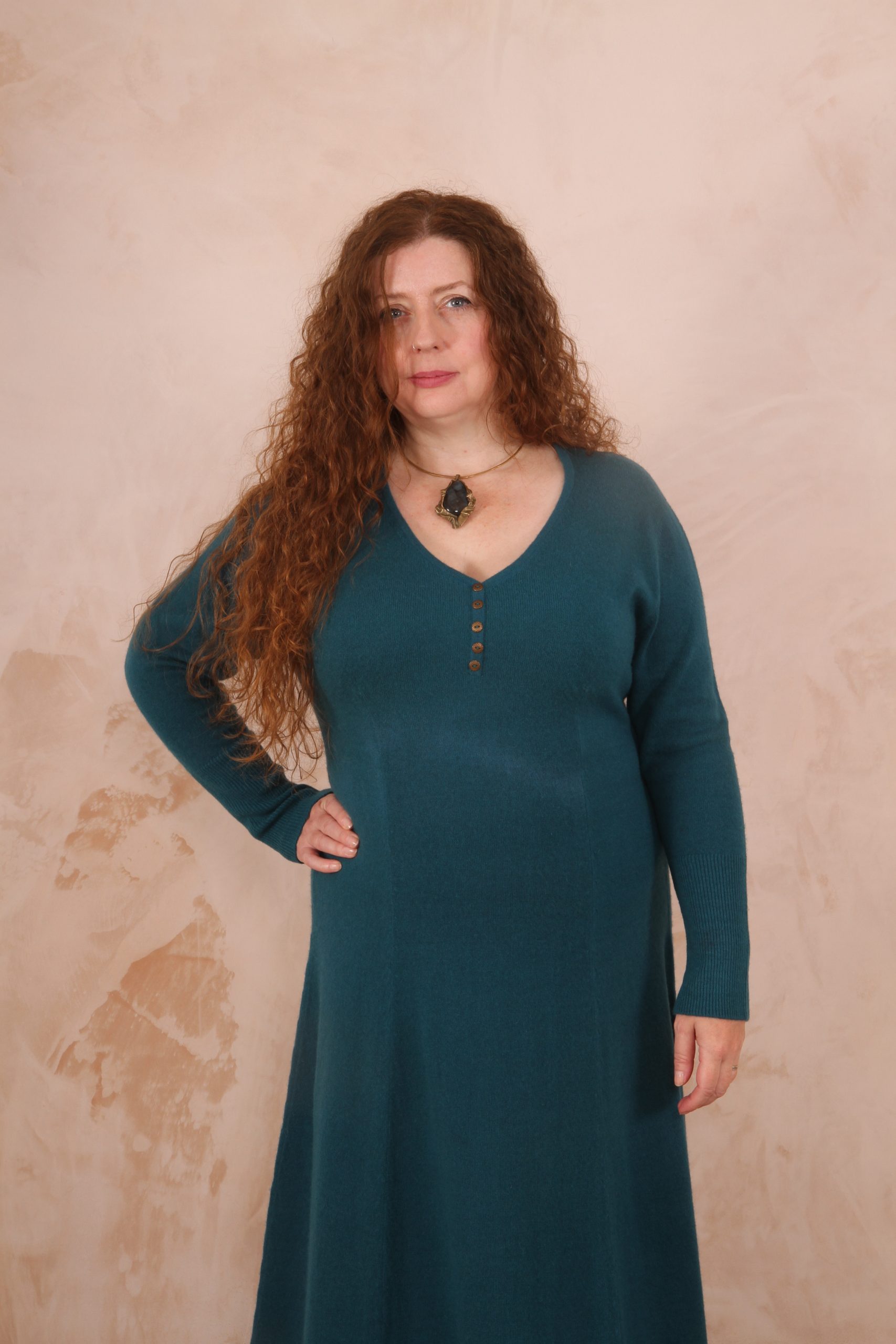 RHIANNON A-LINE MAXI DRESS PURE LAMBSWOOL PREORDER - Image 11