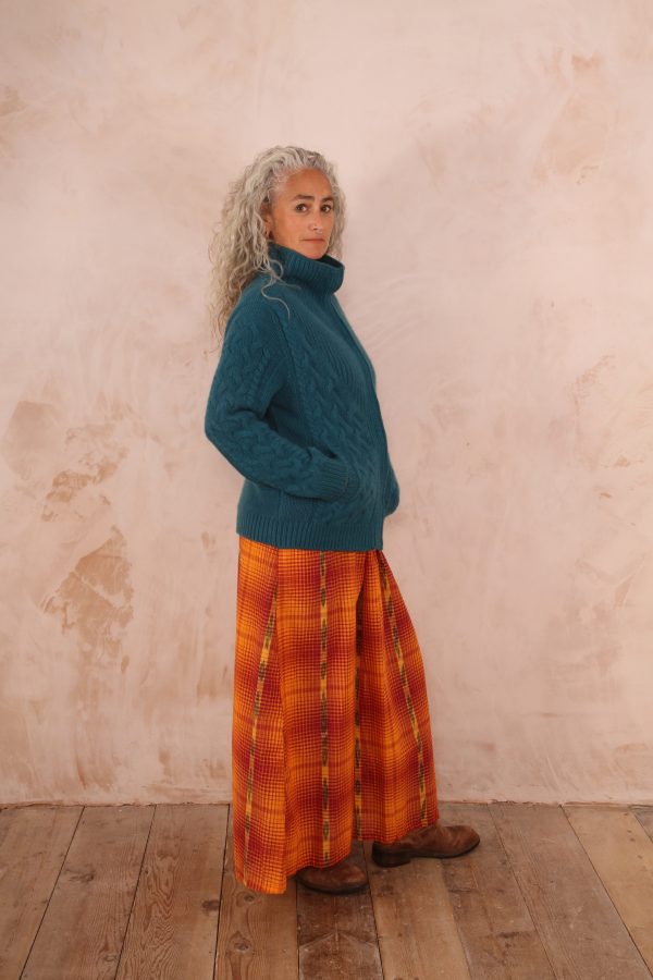 ENDLESS KNOT CABLE KNIT BOMBER CARDIGAN PURE LAMBSWOOL PREORDER - Image 7