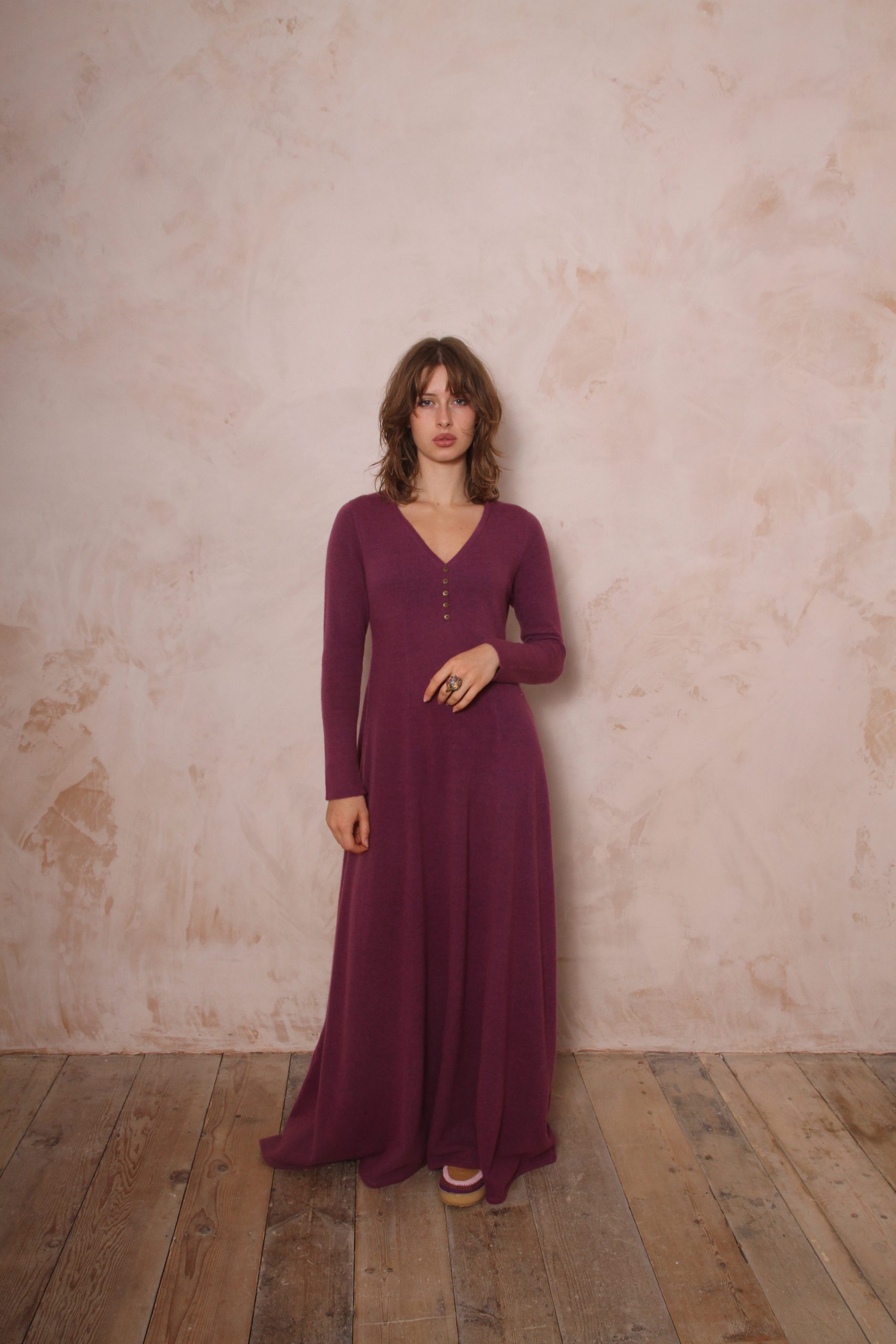 RHIANNON A-LINE MAXI DRESS PURE LAMBSWOOL PREORDER - Image 4