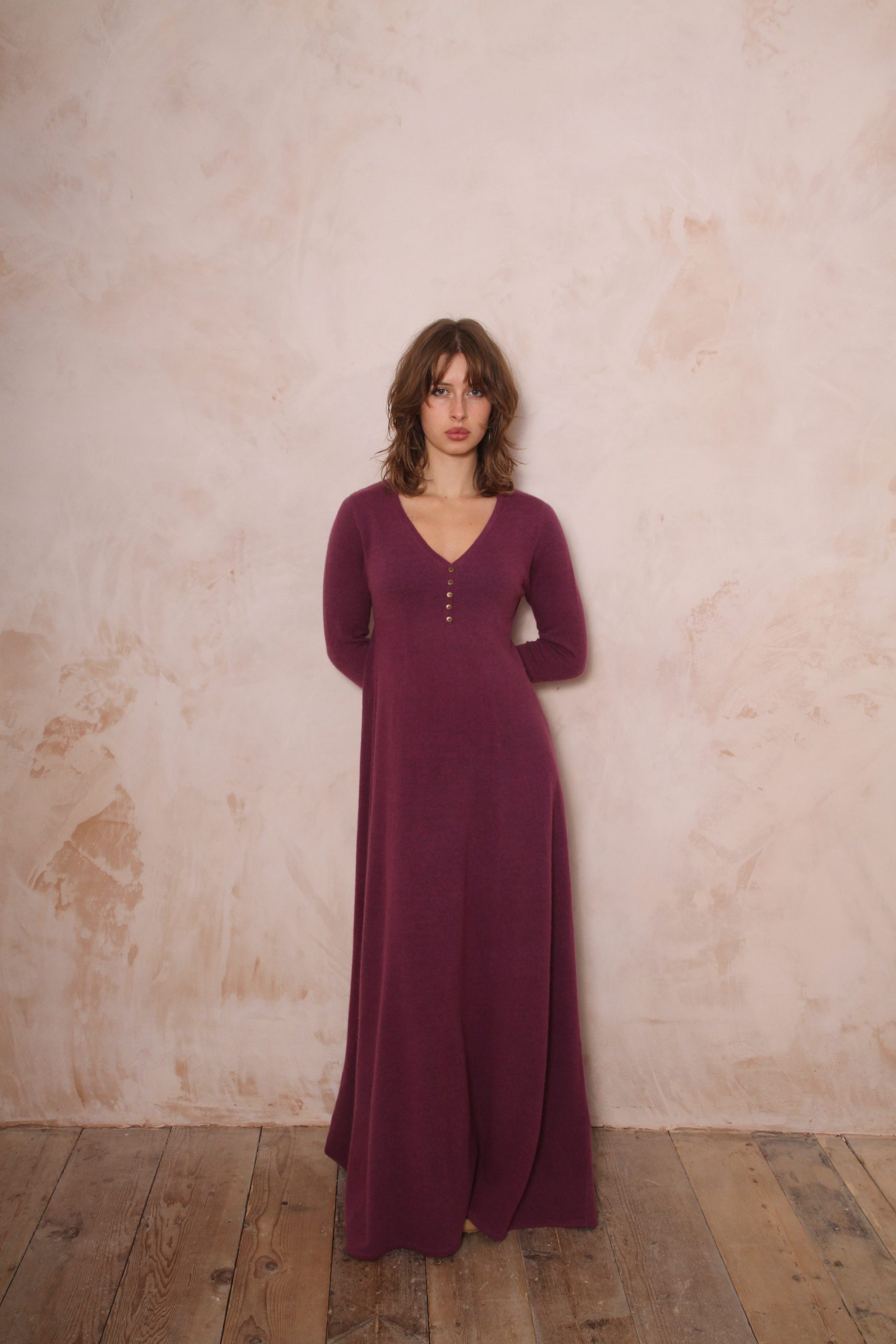 RHIANNON A-LINE MAXI DRESS PURE LAMBSWOOL PREORDER - Image 5