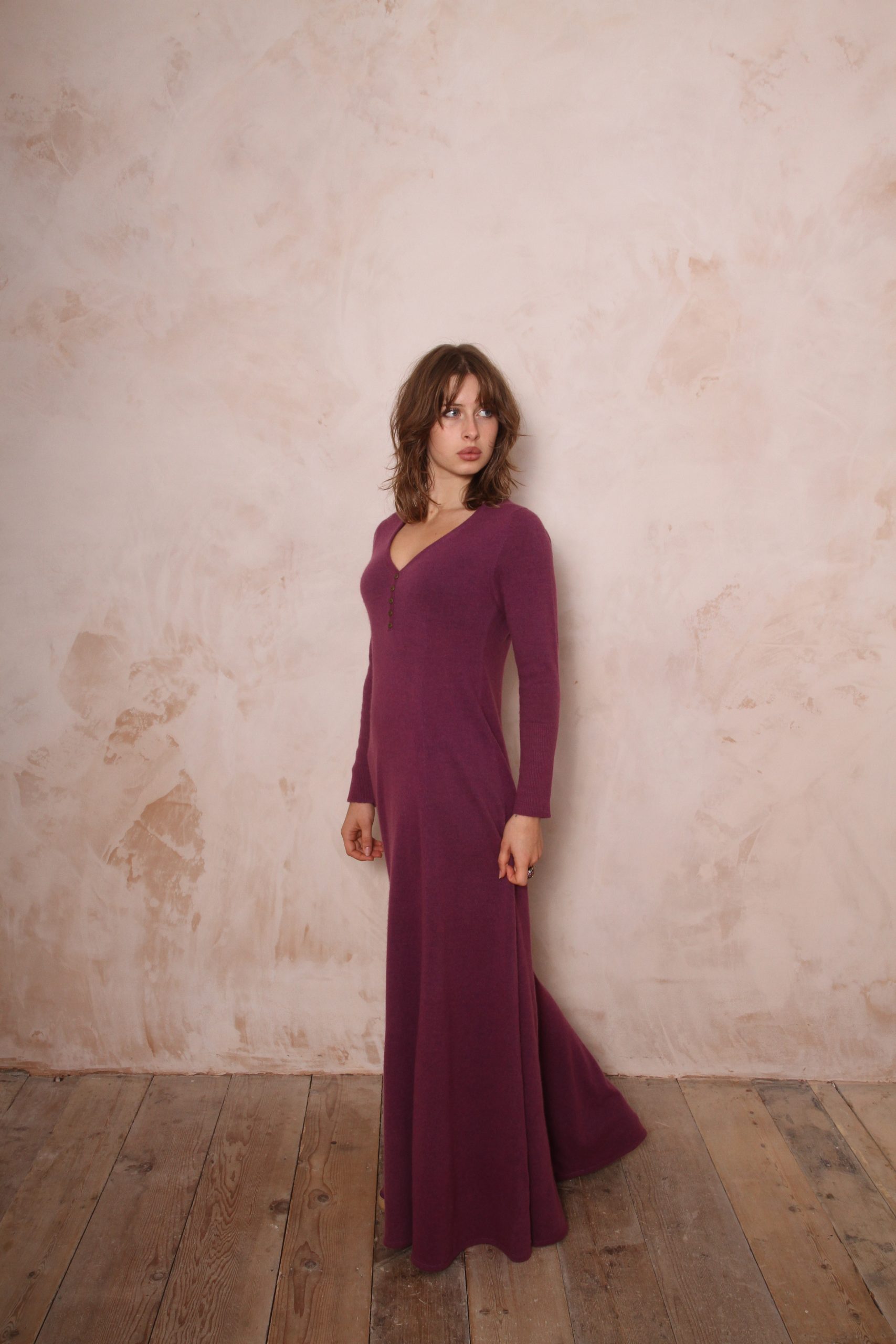 RHIANNON A-LINE MAXI DRESS PURE LAMBSWOOL PREORDER - Image 7
