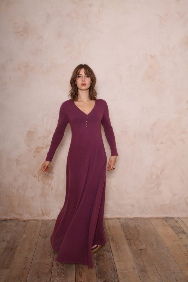 RHIANNON A-LINE MAXI DRESS PURE LAMBSWOOL PREORDER - Image 10