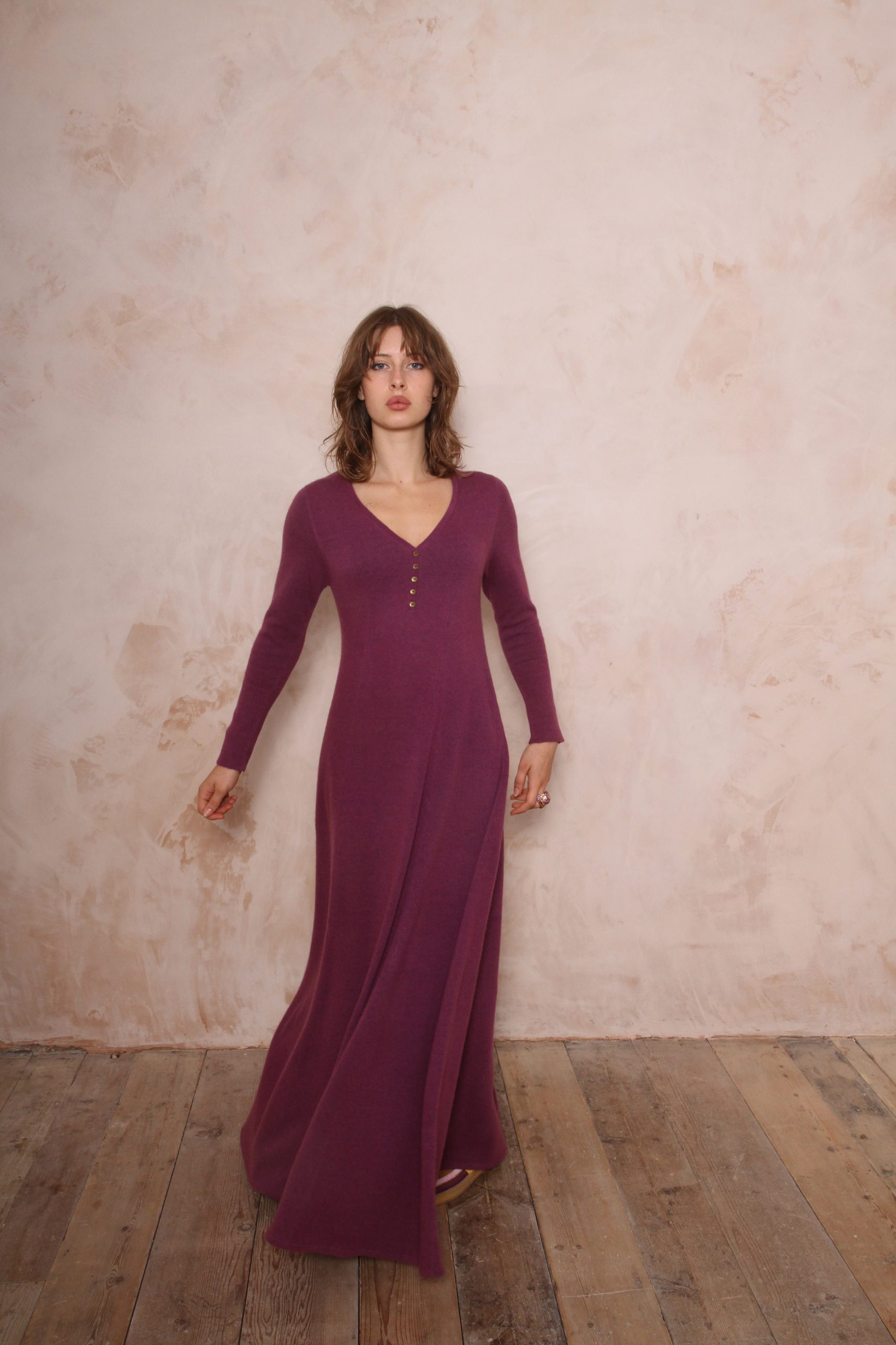 RHIANNON A-LINE MAXI DRESS PURE LAMBSWOOL PREORDER - Image 10