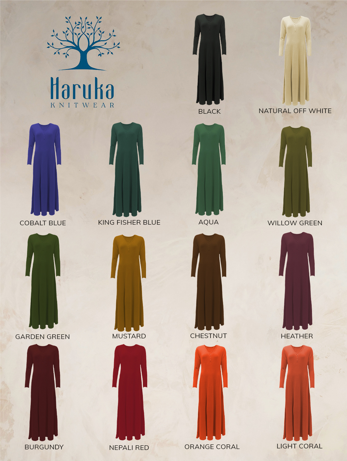 RHIANNON A-LINE MAXI DRESS PURE LAMBSWOOL PREORDER - Image 2