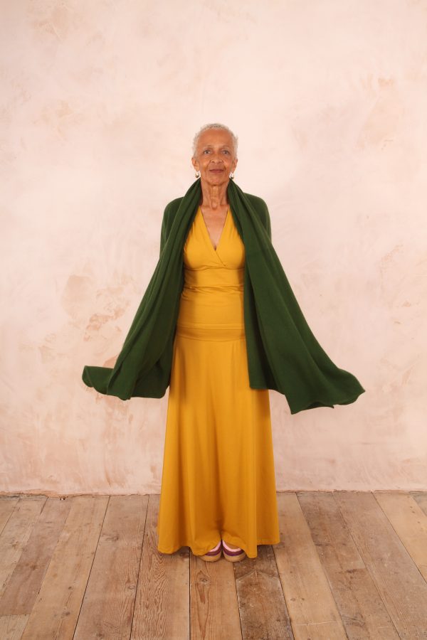 Amelie Kimono Top Cotton Lycra : Mustard