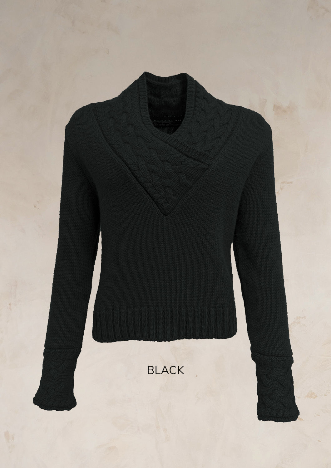 CHUNKY CABLE KNIT V NECK JUMPER PURE LAMBSWOOL PREORDER - Image 21