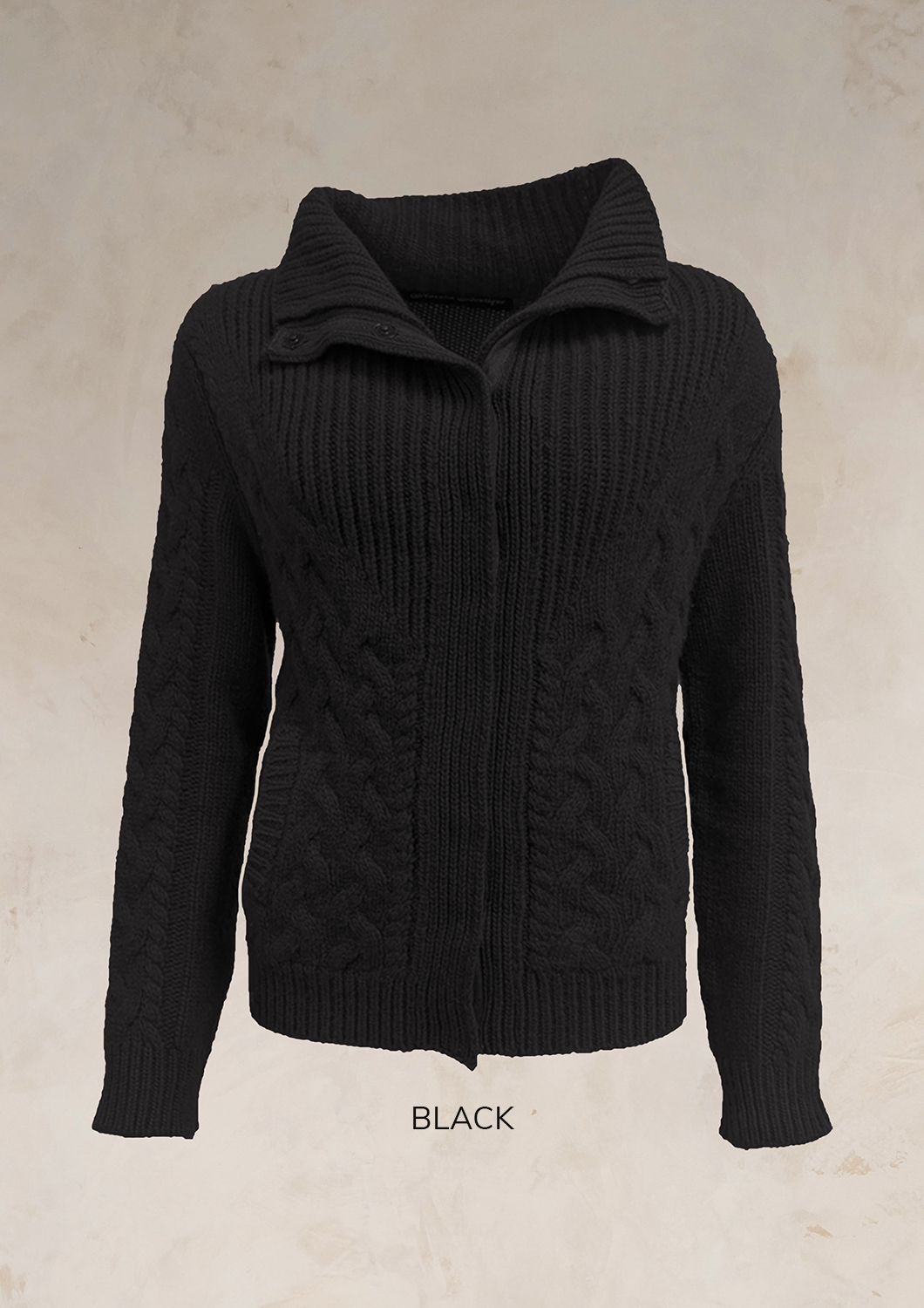 ENDLESS KNOT CABLE KNIT BOMBER CARDIGAN PURE LAMBSWOOL PREORDER - Image 19