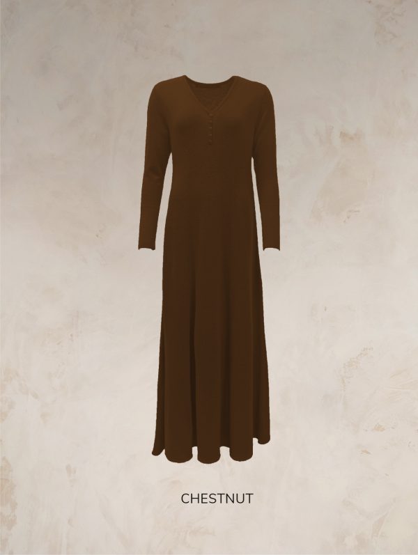 RHIANNON A-LINE MAXI DRESS PURE LAMBSWOOL PREORDER - Image 16