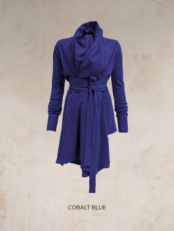 TARA SHAWL NECK CARDIGAN WITH OBI BELT PURE LAMBSWOOL PREORDER - Image 17