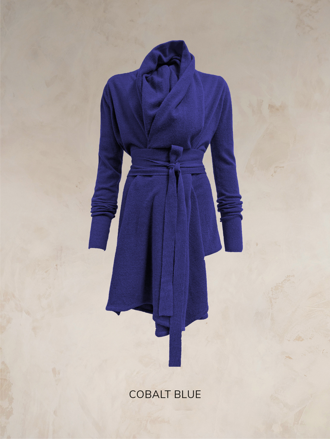 TARA SHAWL NECK CARDIGAN WITH OBI BELT PURE LAMBSWOOL  PREORDER - Image 14