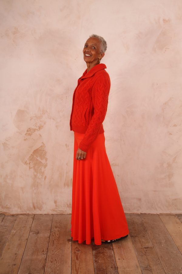 Dancing Trousers Wide Leg Cotton Lycra  Bright Orange