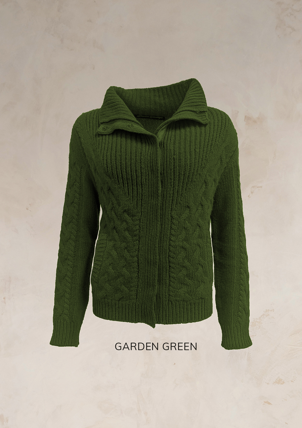 ENDLESS KNOT CABLE KNIT BOMBER CARDIGAN PURE LAMBSWOOL PREORDER - Image 22