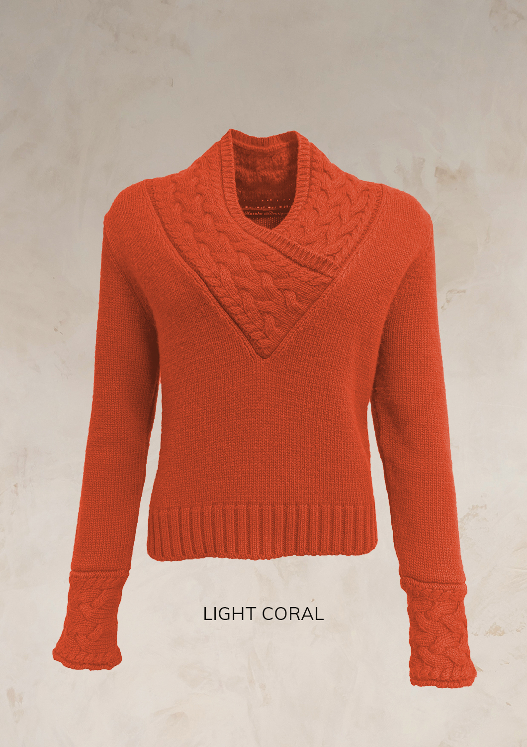CHUNKY CABLE KNIT V NECK JUMPER PURE LAMBSWOOL PREORDER - Image 28