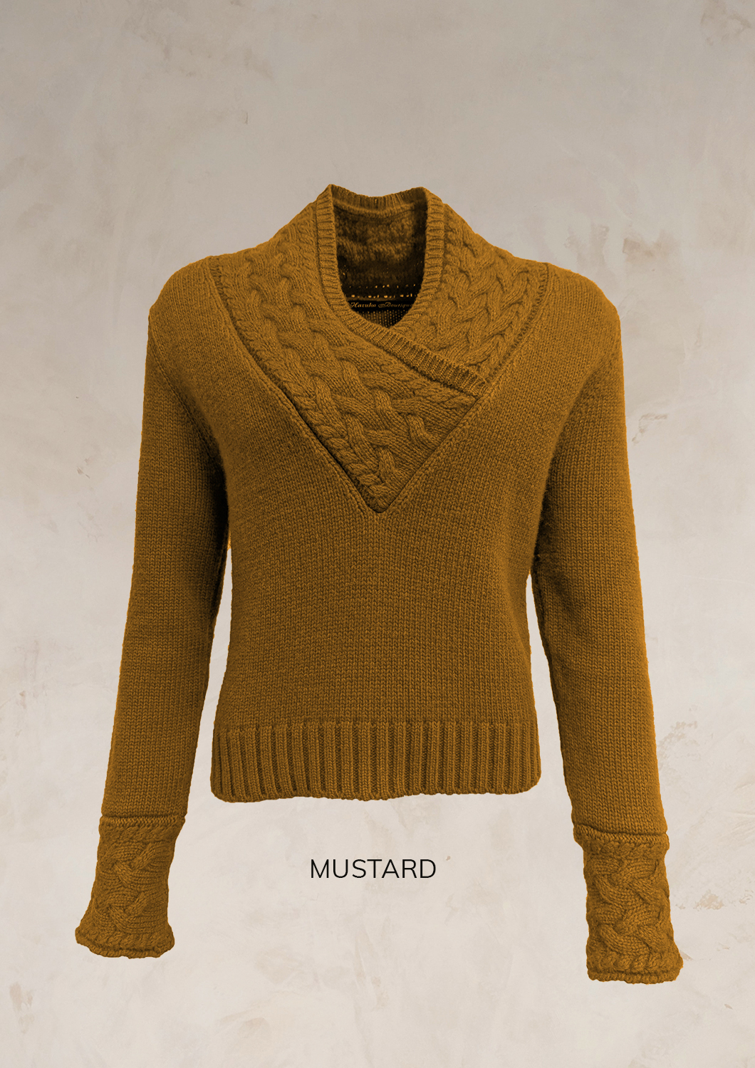 CHUNKY CABLE KNIT V NECK JUMPER PURE LAMBSWOOL PREORDER - Image 29