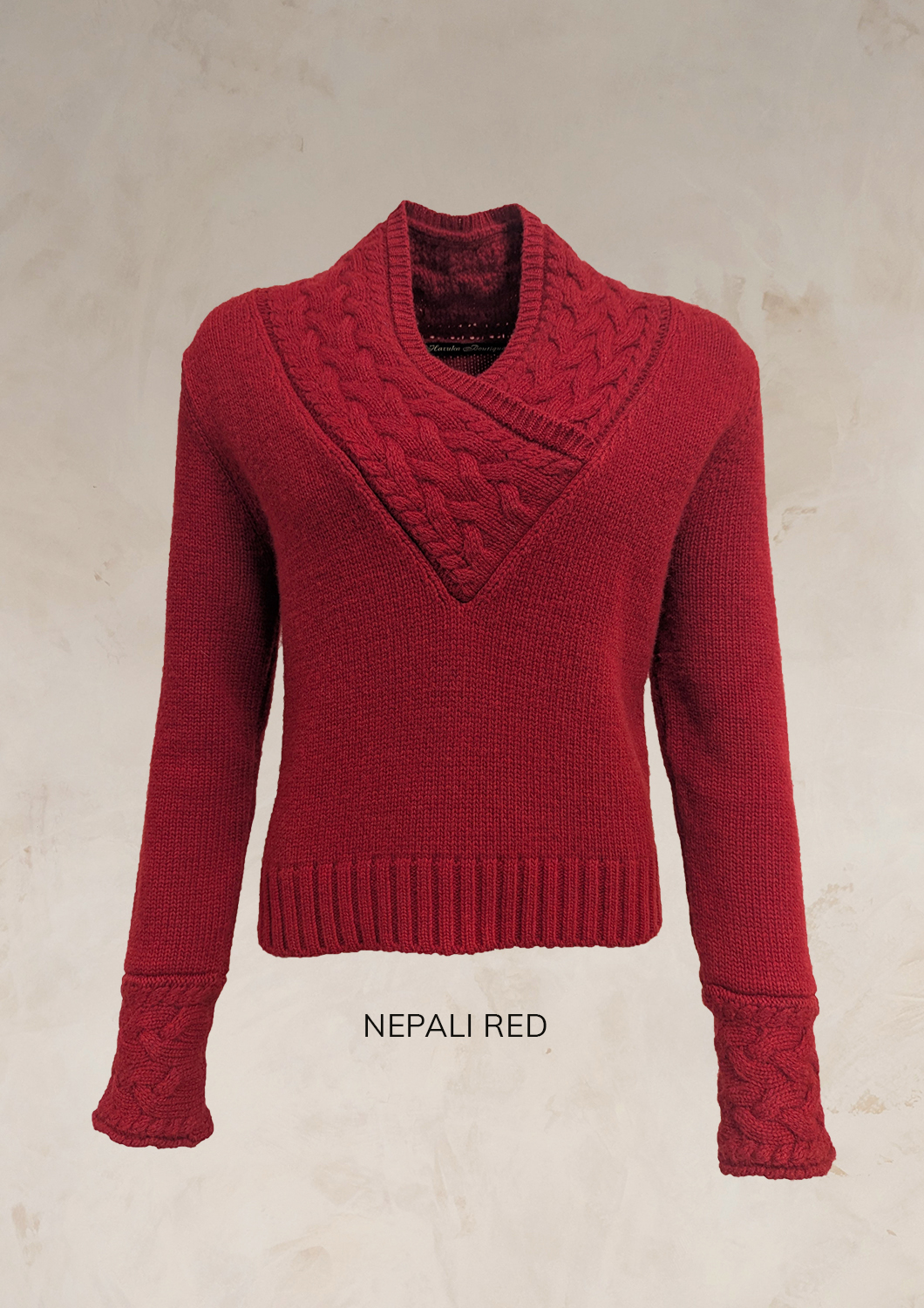 CHUNKY CABLE KNIT V NECK JUMPER PURE LAMBSWOOL PREORDER - Image 30