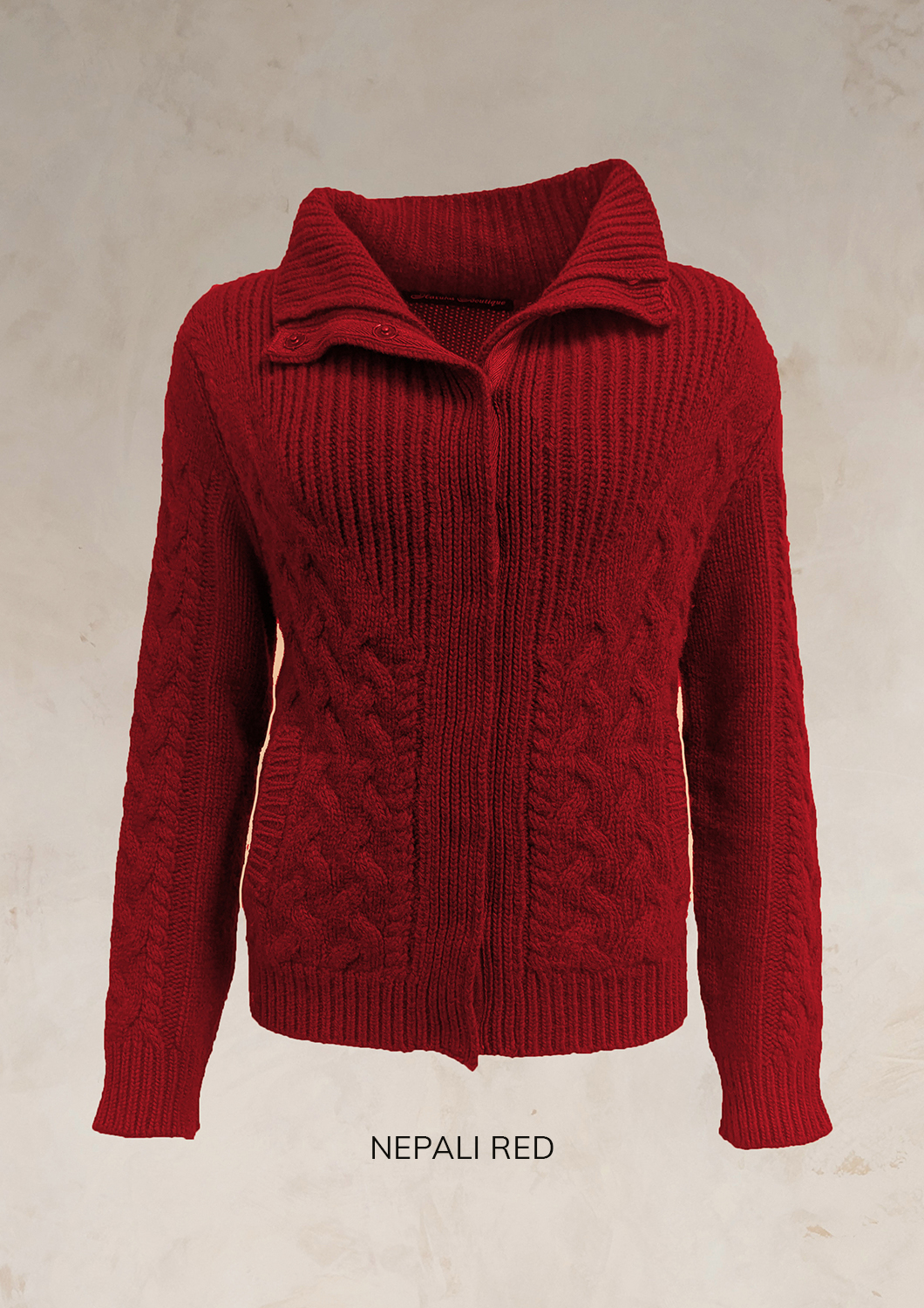 ENDLESS KNOT CABLE KNIT BOMBER CARDIGAN PURE LAMBSWOOL PREORDER - Image 18