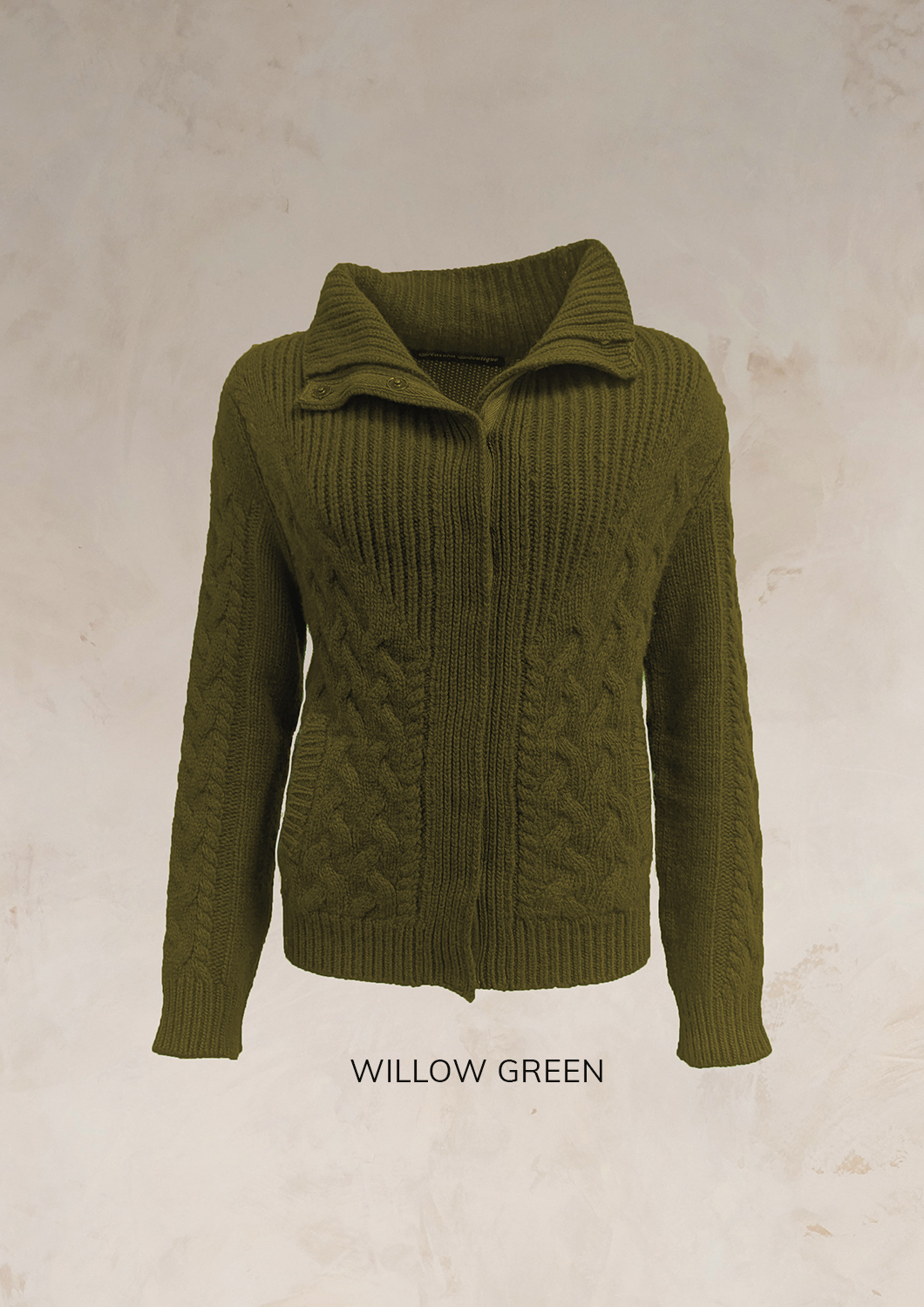 ENDLESS KNOT CABLE KNIT BOMBER CARDIGAN PURE LAMBSWOOL PREORDER - Image 25