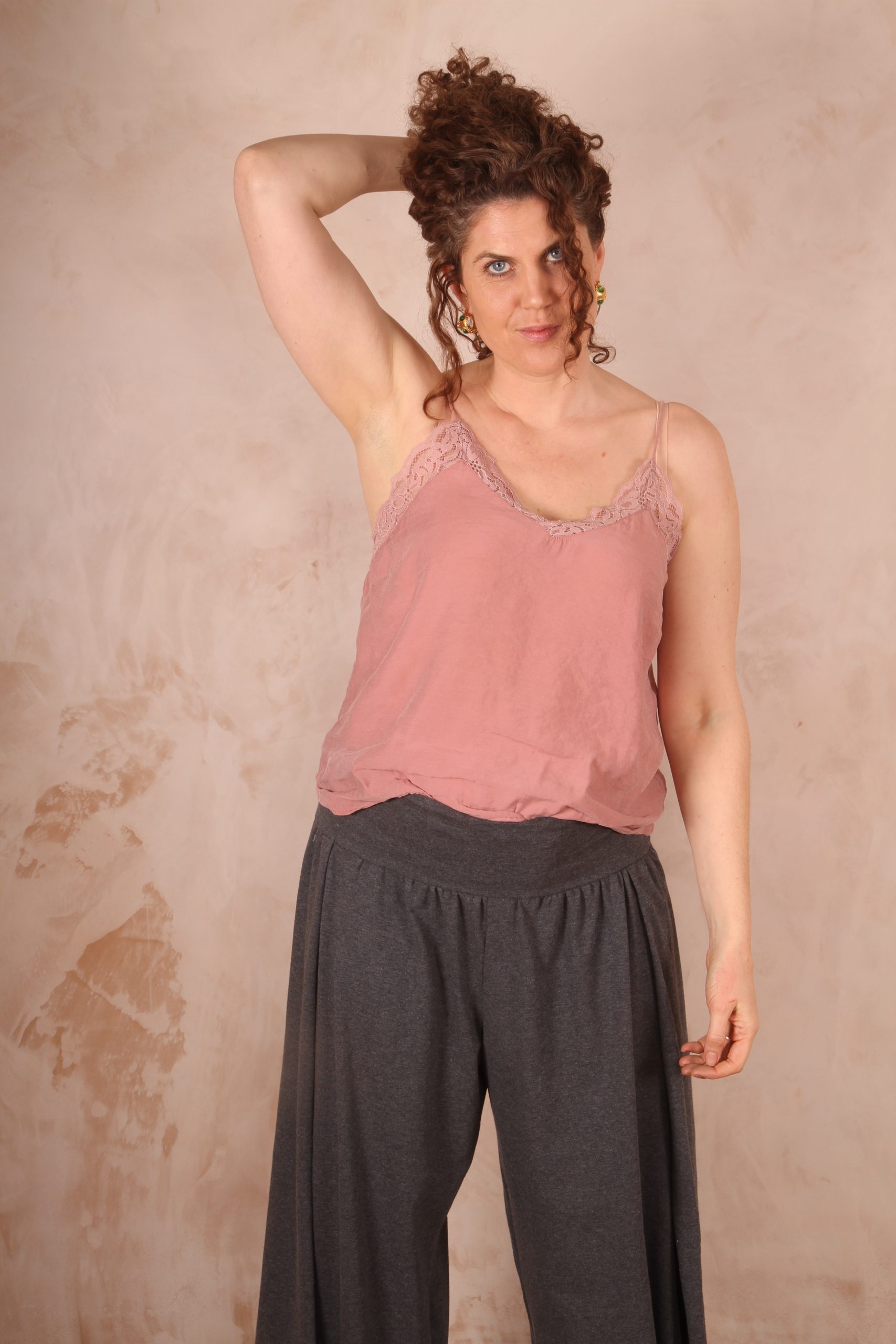 Bubble Trousers Thick Cotton Lycra- Slate Grey Marl - Image 5