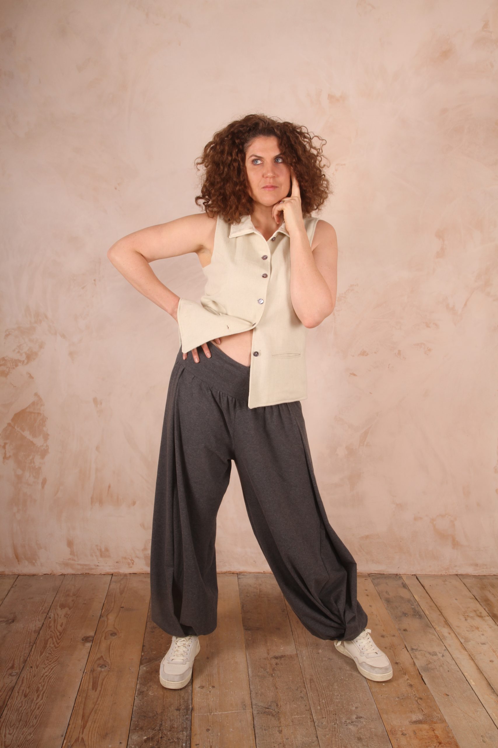 Classic Tailored Haruka Wool Waistcoat Off White - Image 5