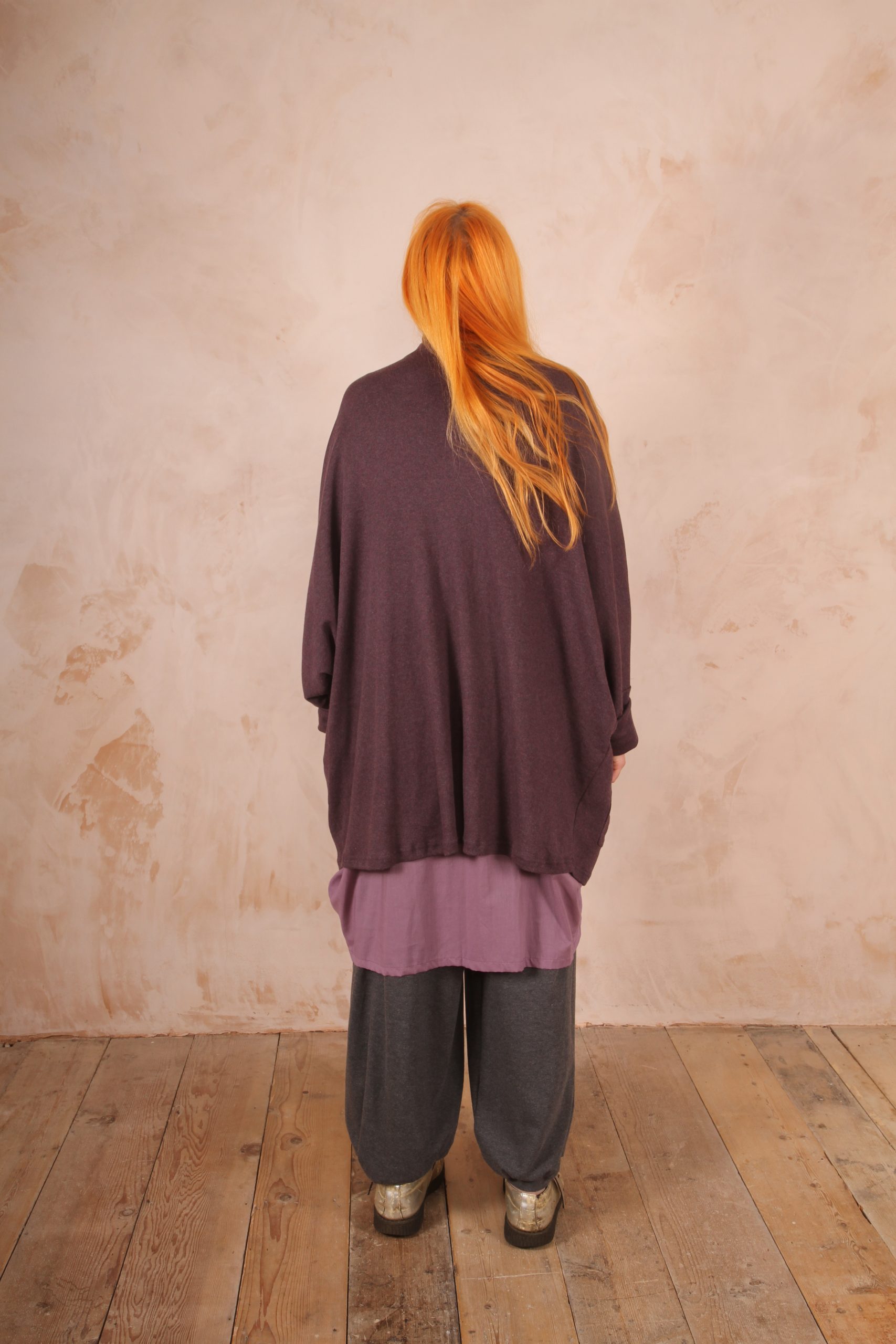 Freya oversized jersey cardigan 100% Cotton heather Marl - Image 9