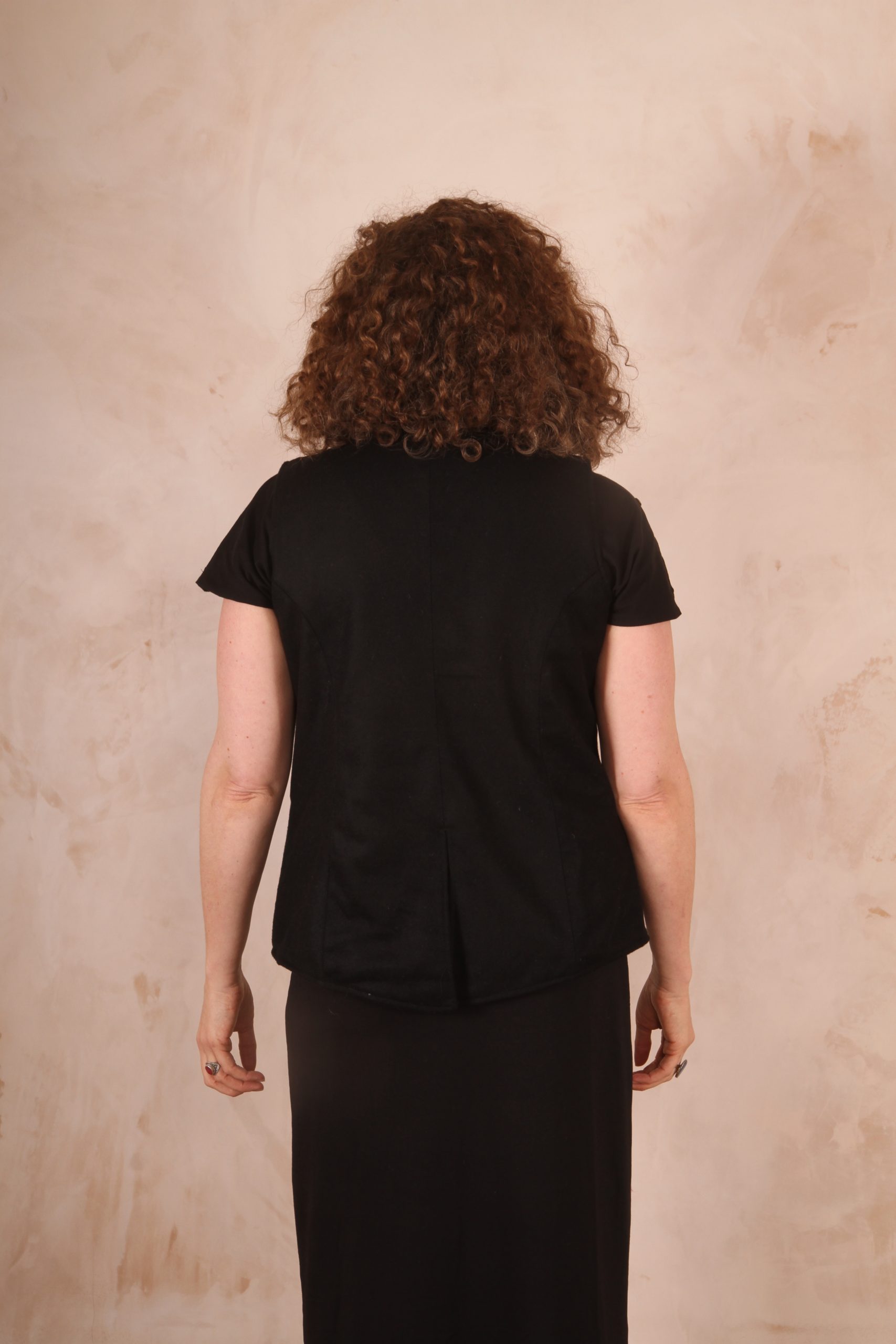 Classic Tailored Haruka Wool Waistcoat Black - Image 7