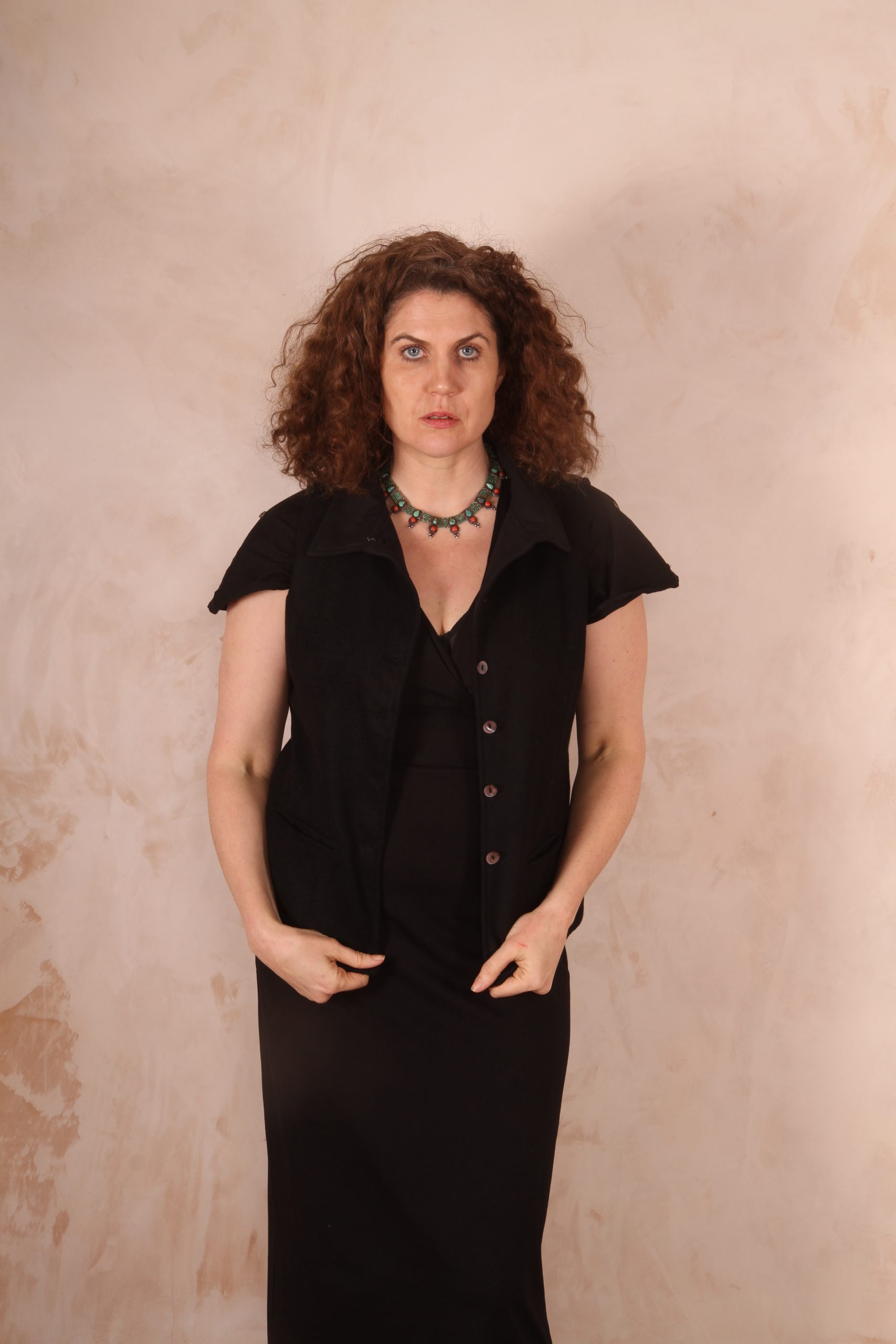 Classic Tailored Haruka Wool Waistcoat Black - Image 5